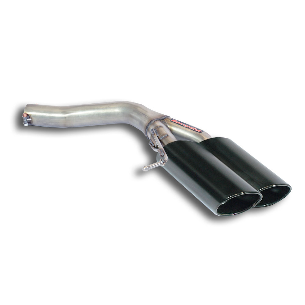 Rear pipe Right 100x75 Gun Metal Grey (Muffler delete)