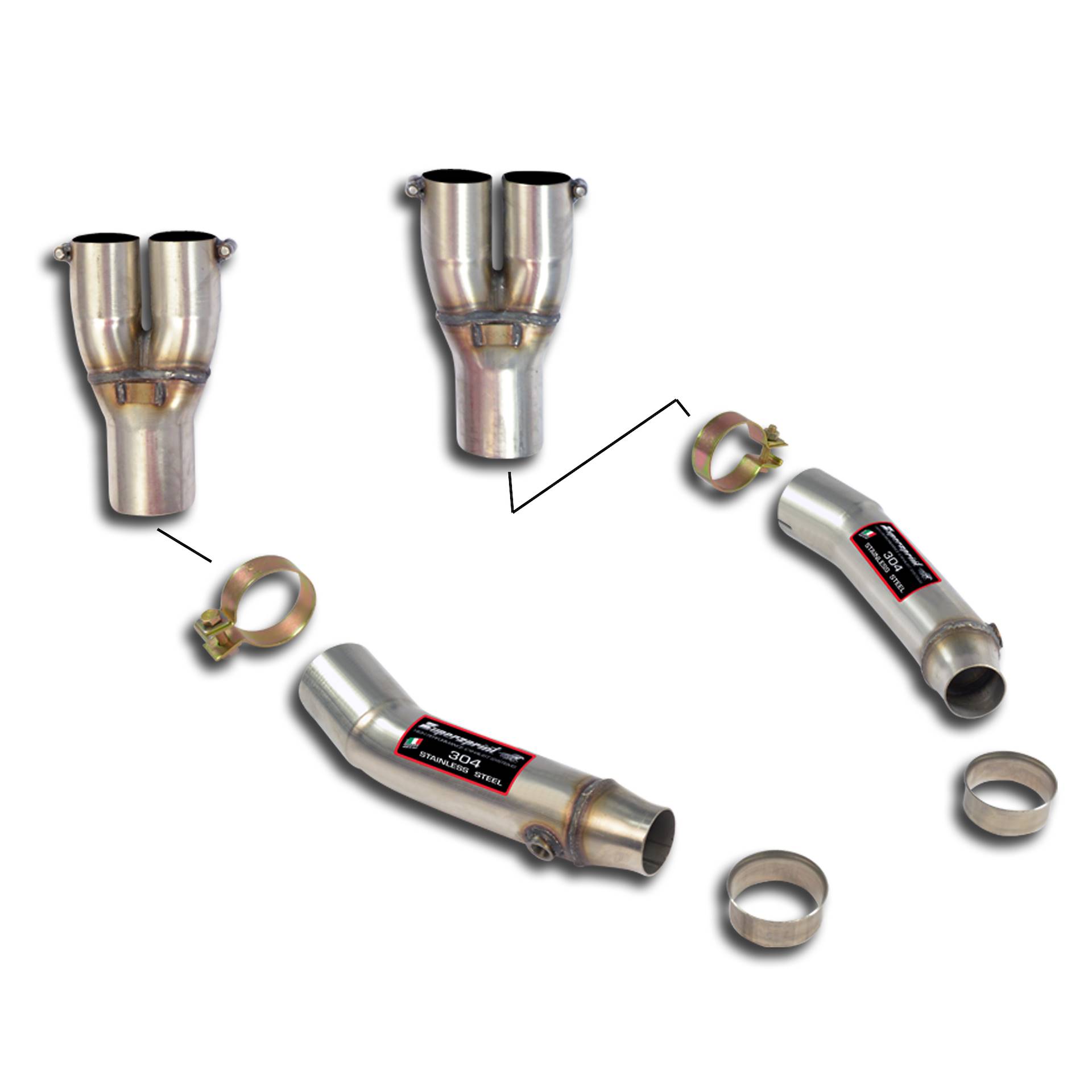 Connecting pipe kit Y-Pipe Right + Left