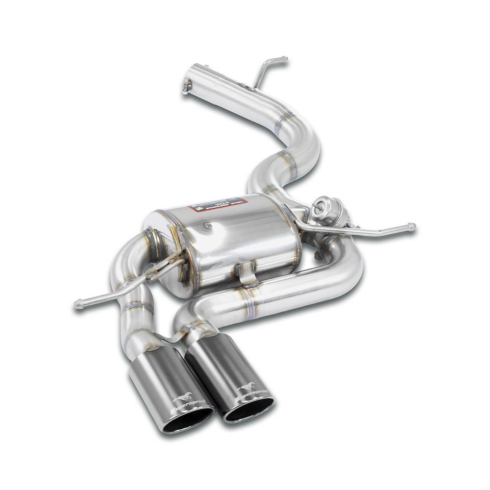 Rear exhaust 90x70 "Gun Metal Grey" with valve