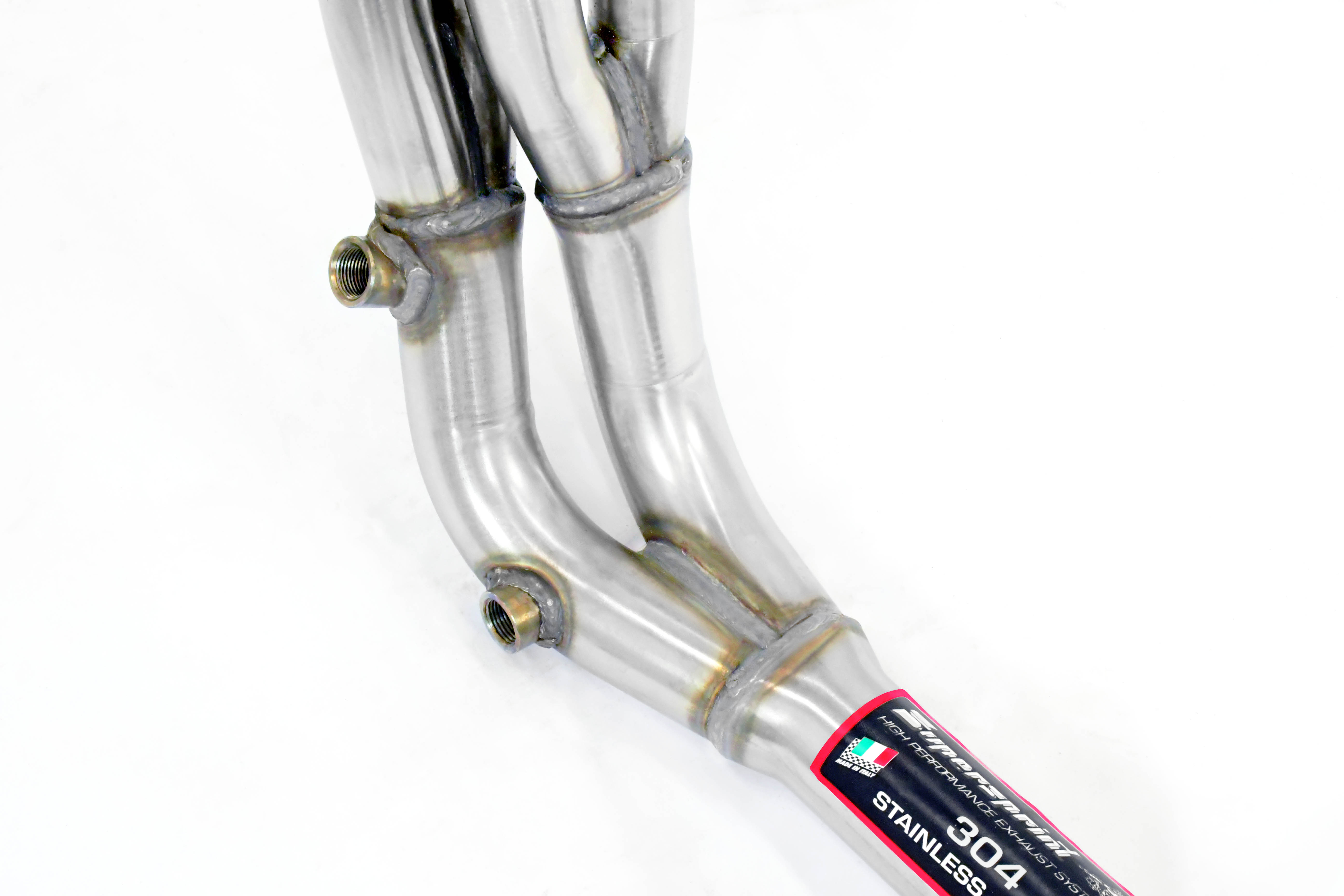 Manifold Stainless steel<br>(Replaces OEM catalytic converter)<strong><span style="color:#ea0000;">Race package<br>Available through:<br /> <a href="https://www.supersprint.com/fr-fr/distributeurs.aspx" target="_blank">RC Sport France<br /> click here</a>