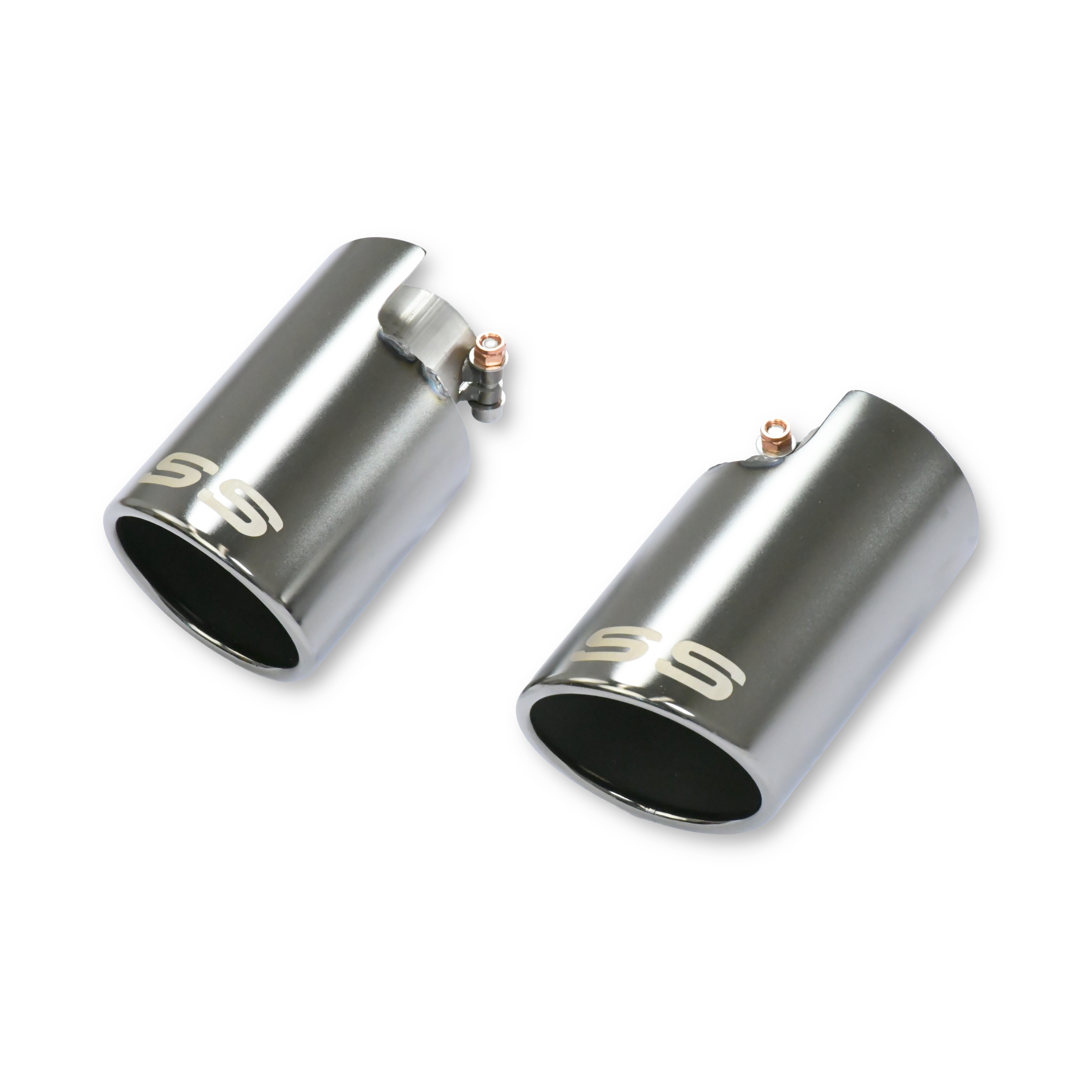 Endrohrsatz Rechts O100 - Links O100 "Gun Metal Grey"