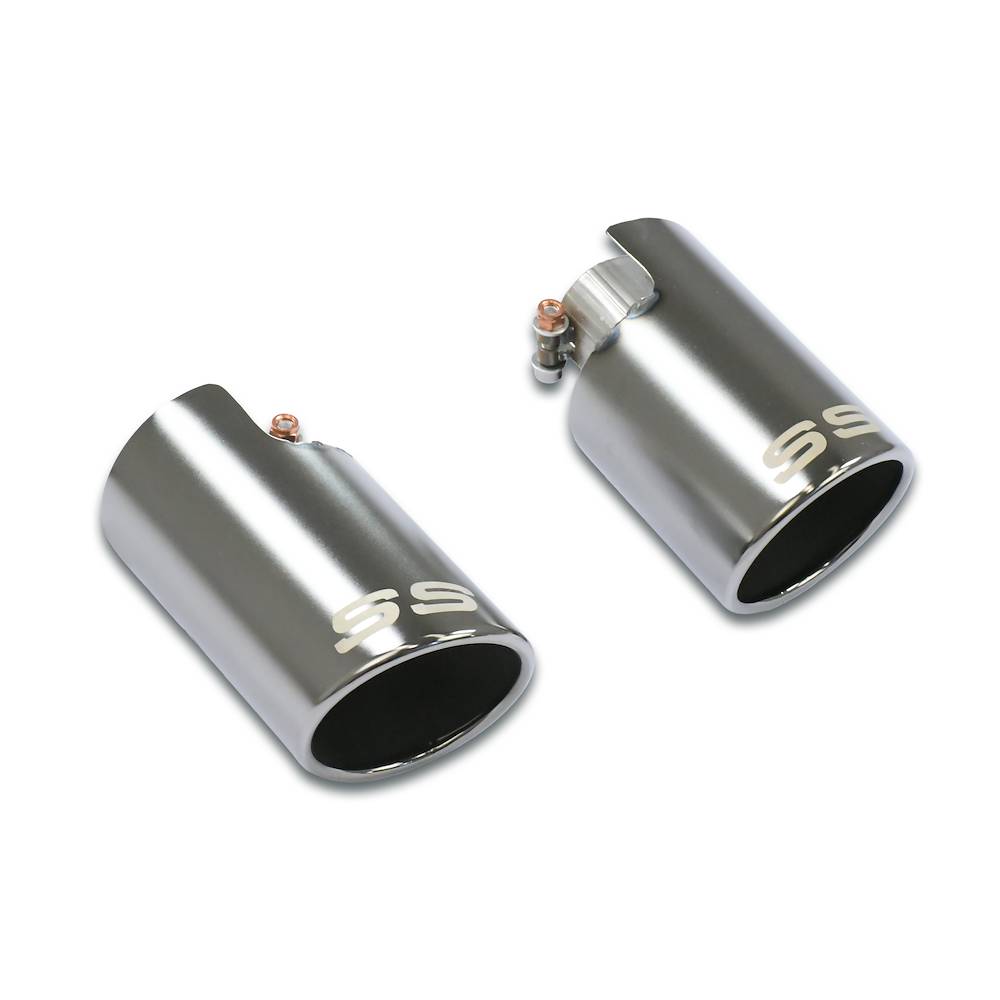 Endrohrsatz Rechts O100 - Links O100 "Gun Metal Grey"