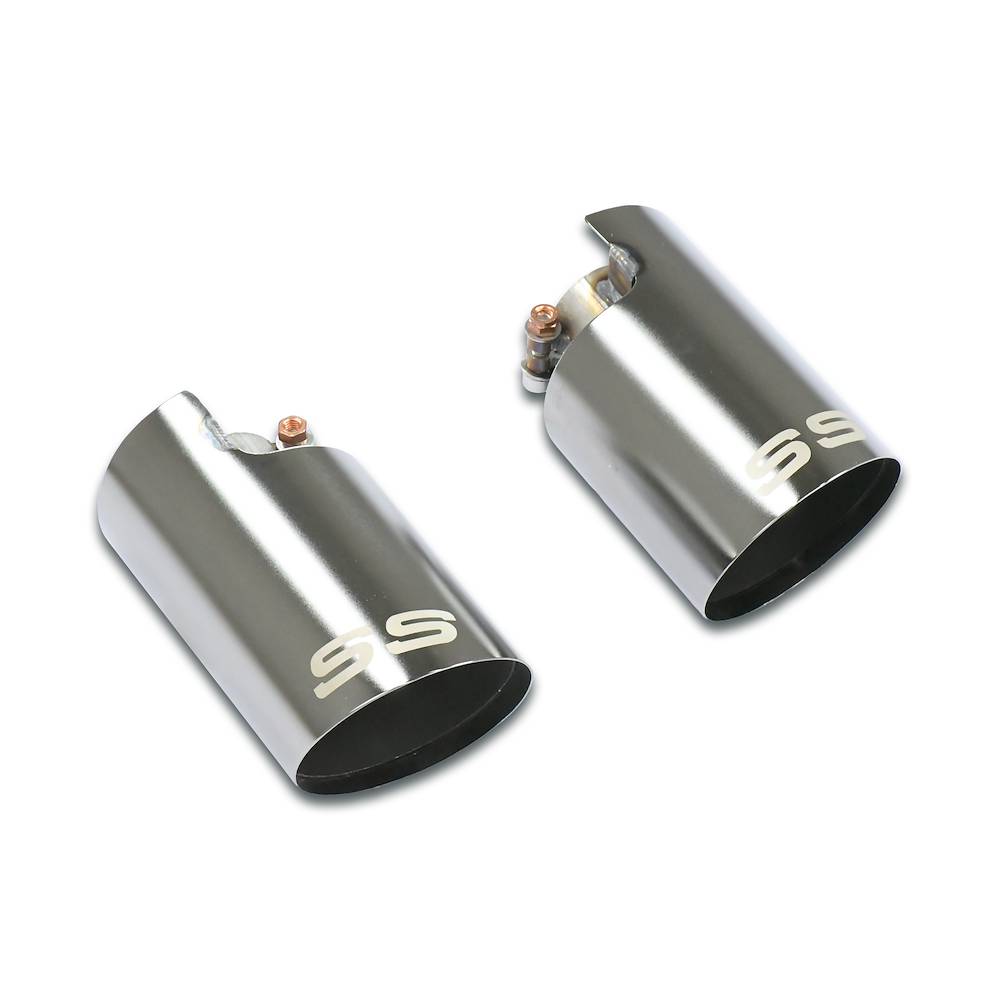 Endrohrsatz "Race-Gun Metal Grey" Rechts O100 - Links O100