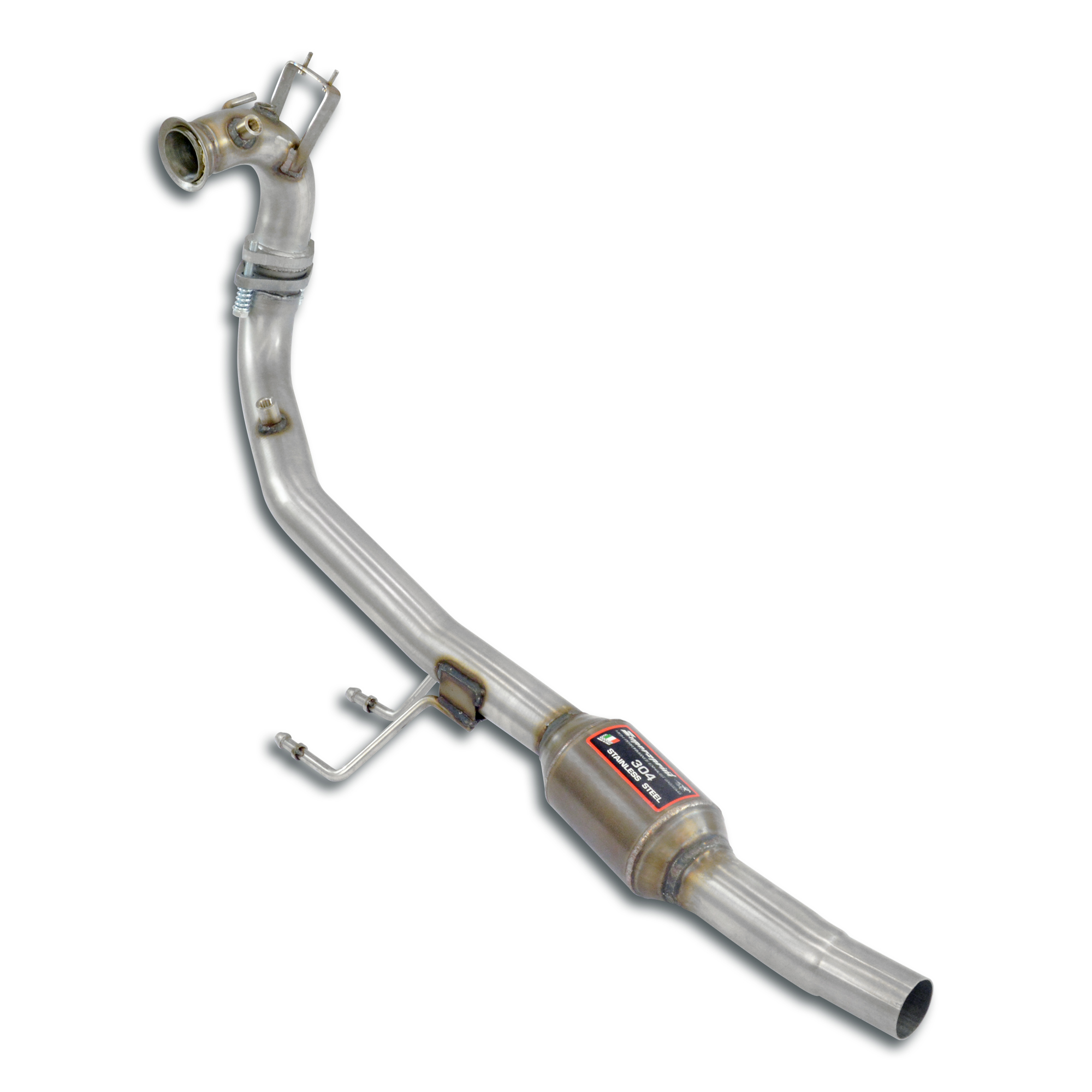 Turbo downpipe kit + metallic catalytic converter (Replace diesel-sooth filter) With bungs for the pressure fittings and O² sensor