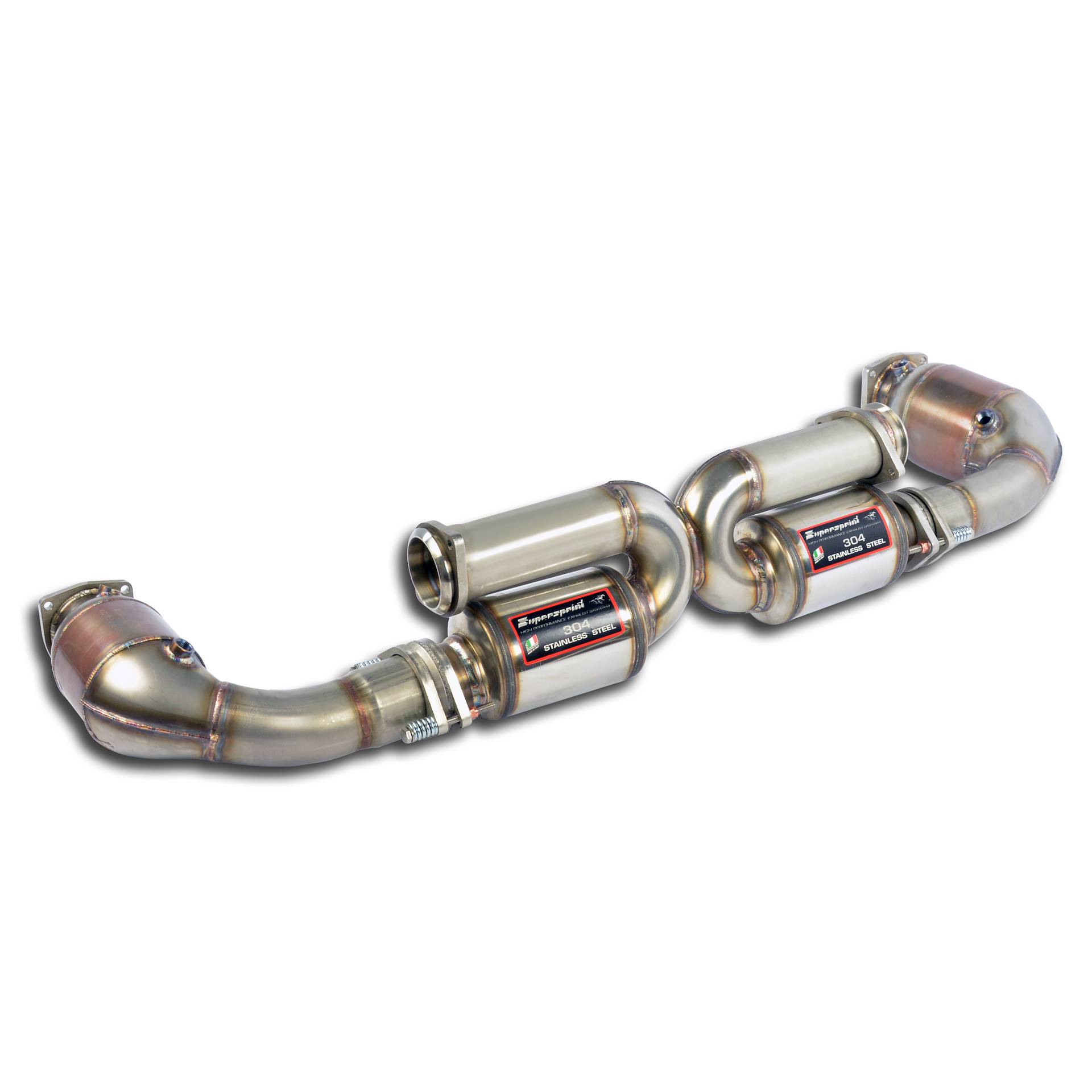 Rear exhaust Right - Left Race + Metallic catalytic converters