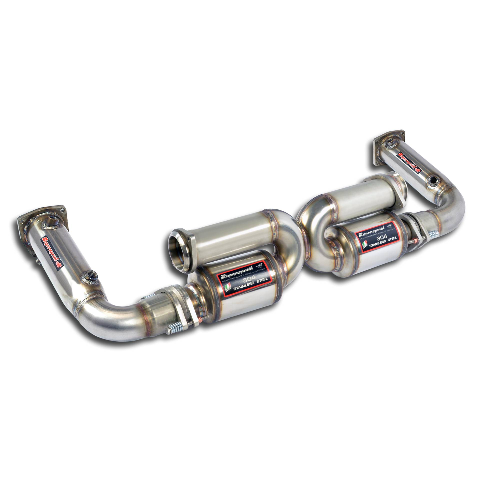 Rear exhaust Right - Left Race (Replaces catalytic converter)