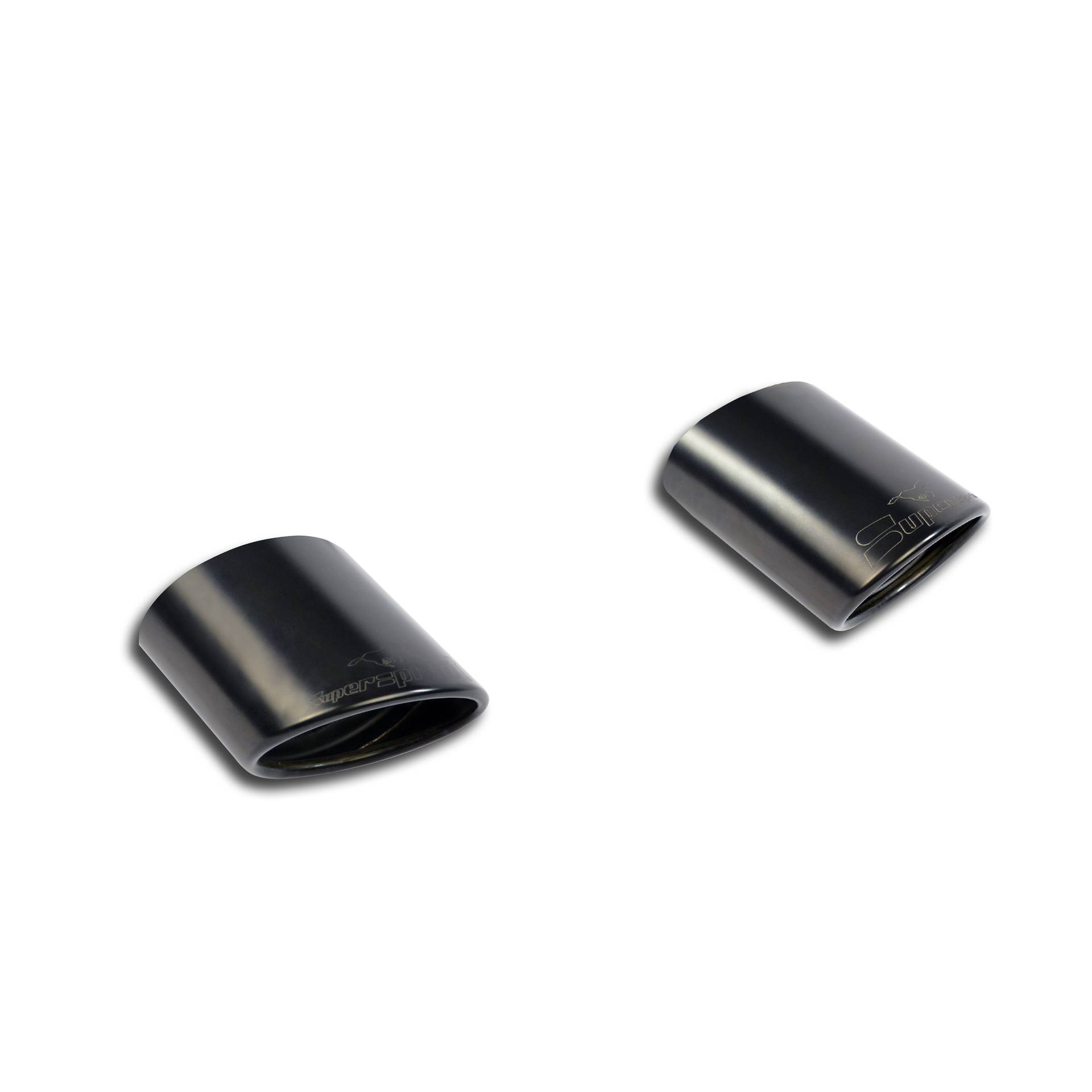 Endrohrsatz Rechts + Links 145x95 Gun Metal Grey