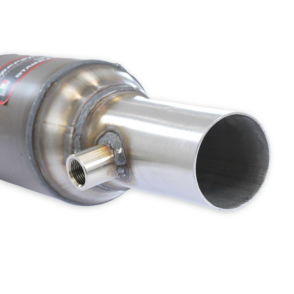 Scarico anteriore con catalizzatore metallico