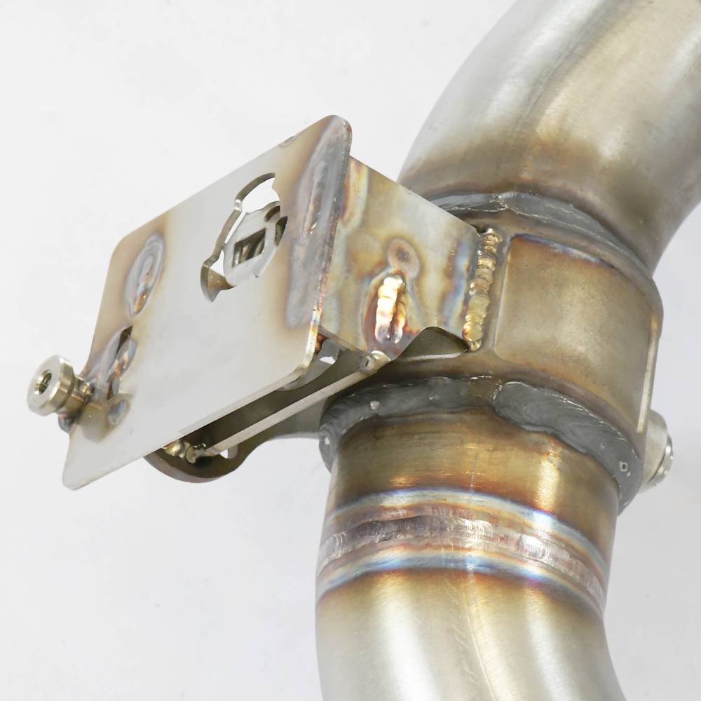 Rear exhaust with valve OO100 Right - OO100 Left Gun Metal Grey