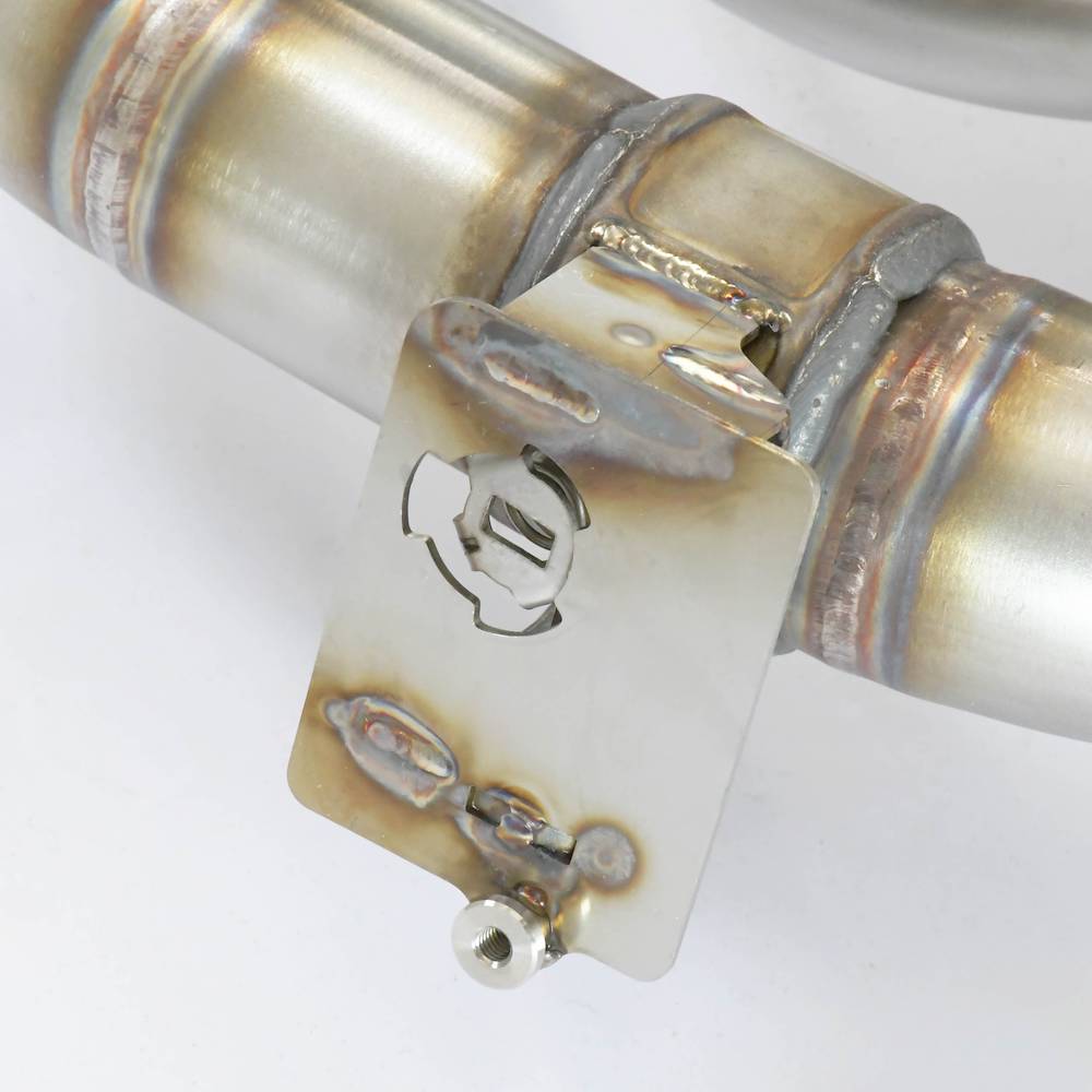 Rear exhaust with valve OO100 Right - OO100 Left Gun Metal Grey