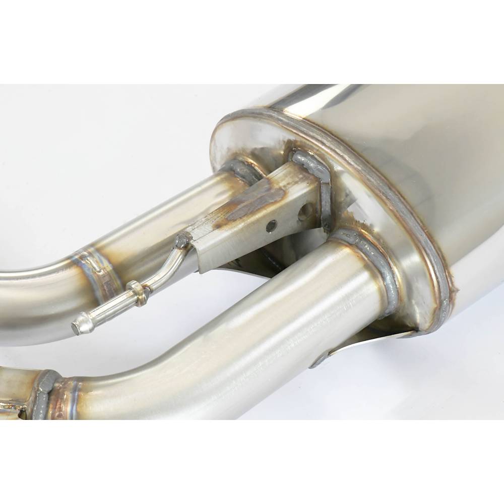 Rear exhaust with valve OO100 Right - OO100 Left Gun Metal Grey