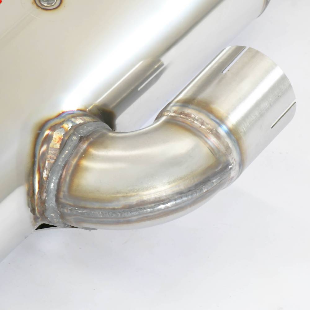 Rear exhaust with valve OO100 Right - OO100 Left Gun Metal Grey