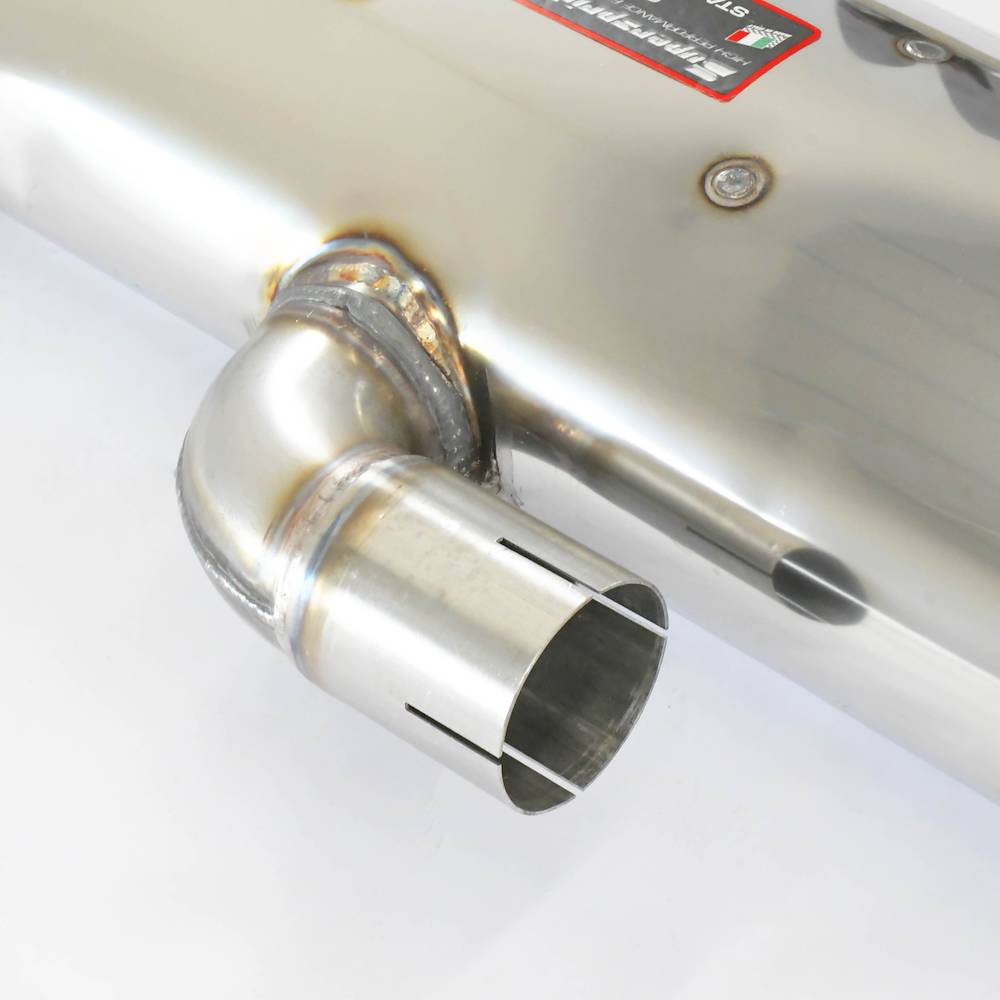 Rear exhaust with valve OO100 Right - OO100 Left Gun Metal Grey