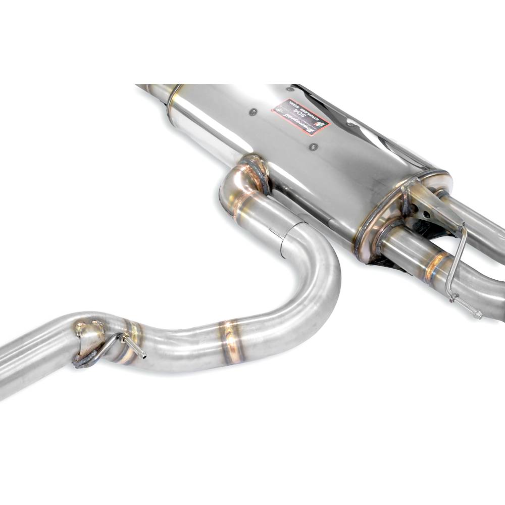 Rear exhaust with valve OO90 Right - OO90 Left Gun Metal Grey