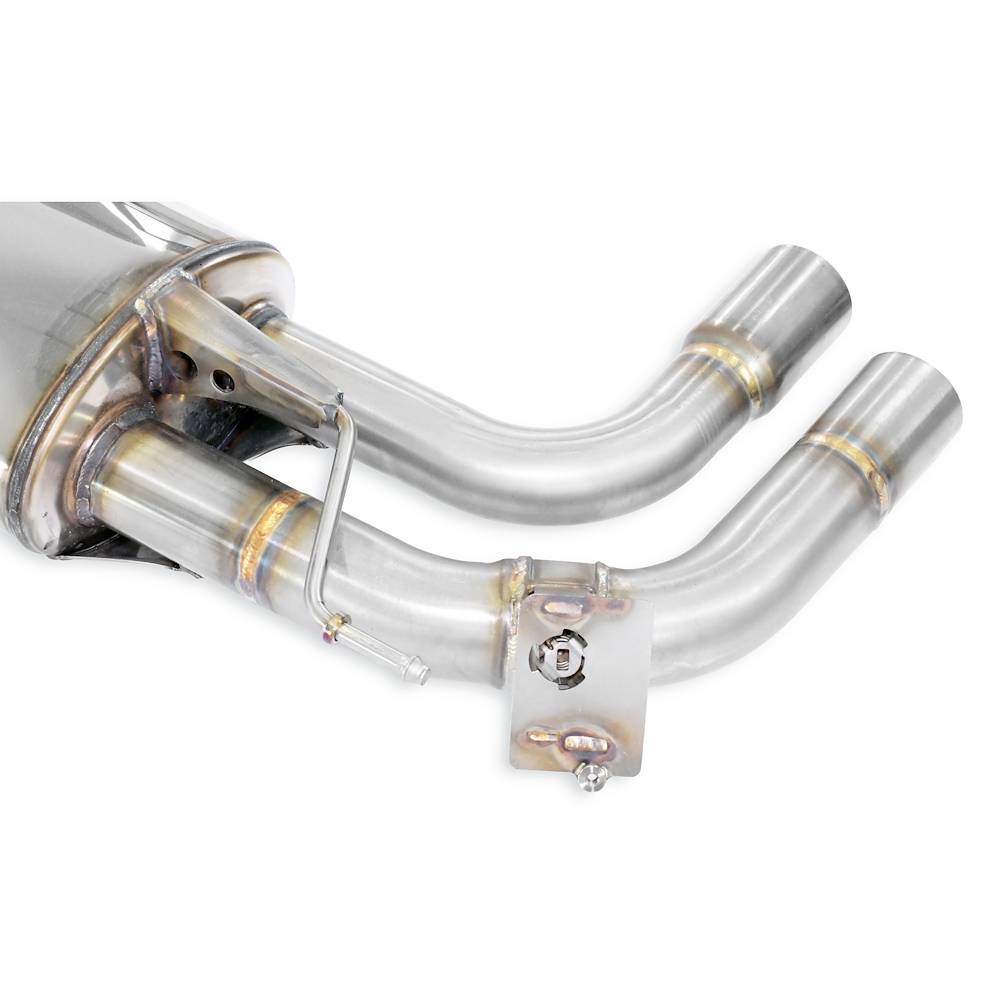 Rear exhaust with valve OO90 Right - OO90 Left Gun Metal Grey