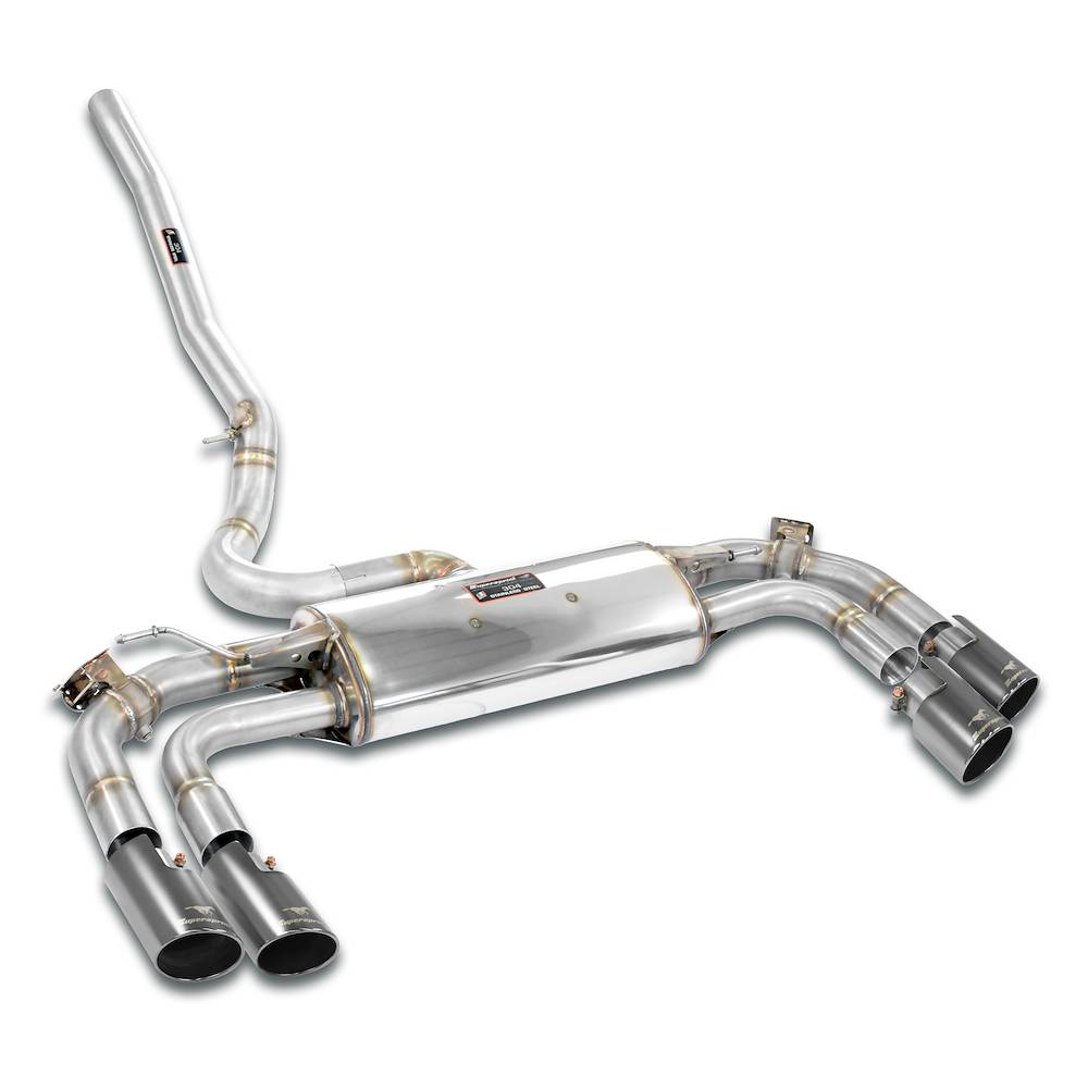 Rear exhaust with valve OO90 Right - OO90 Left "Gun Metal Grey"