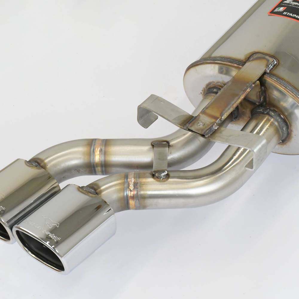 Mittelschalldämpfer + Endschalldämpfer 95x75 S-Bend