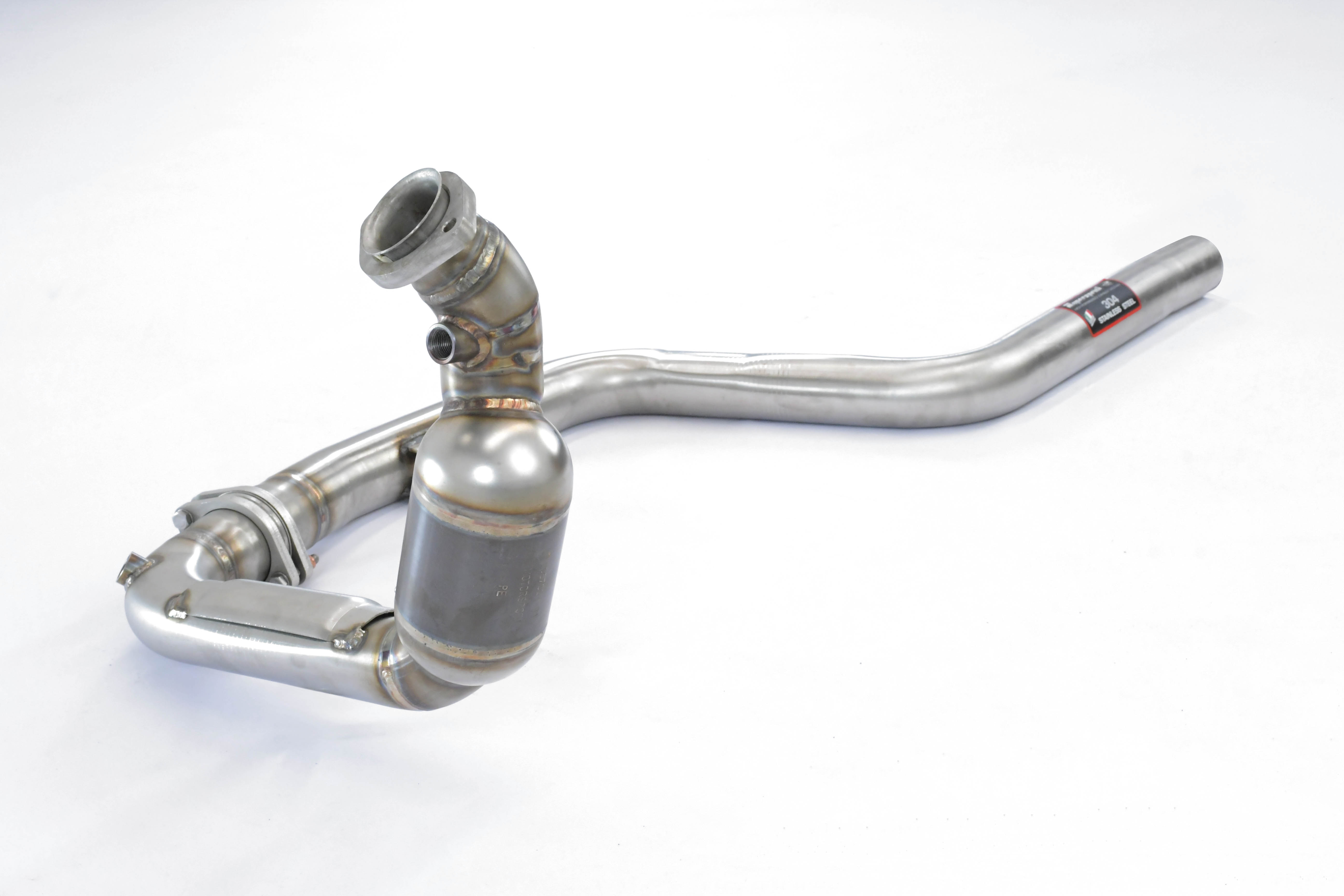 Downpipe Sinistro + tubo anteriore + catalizzatore primario