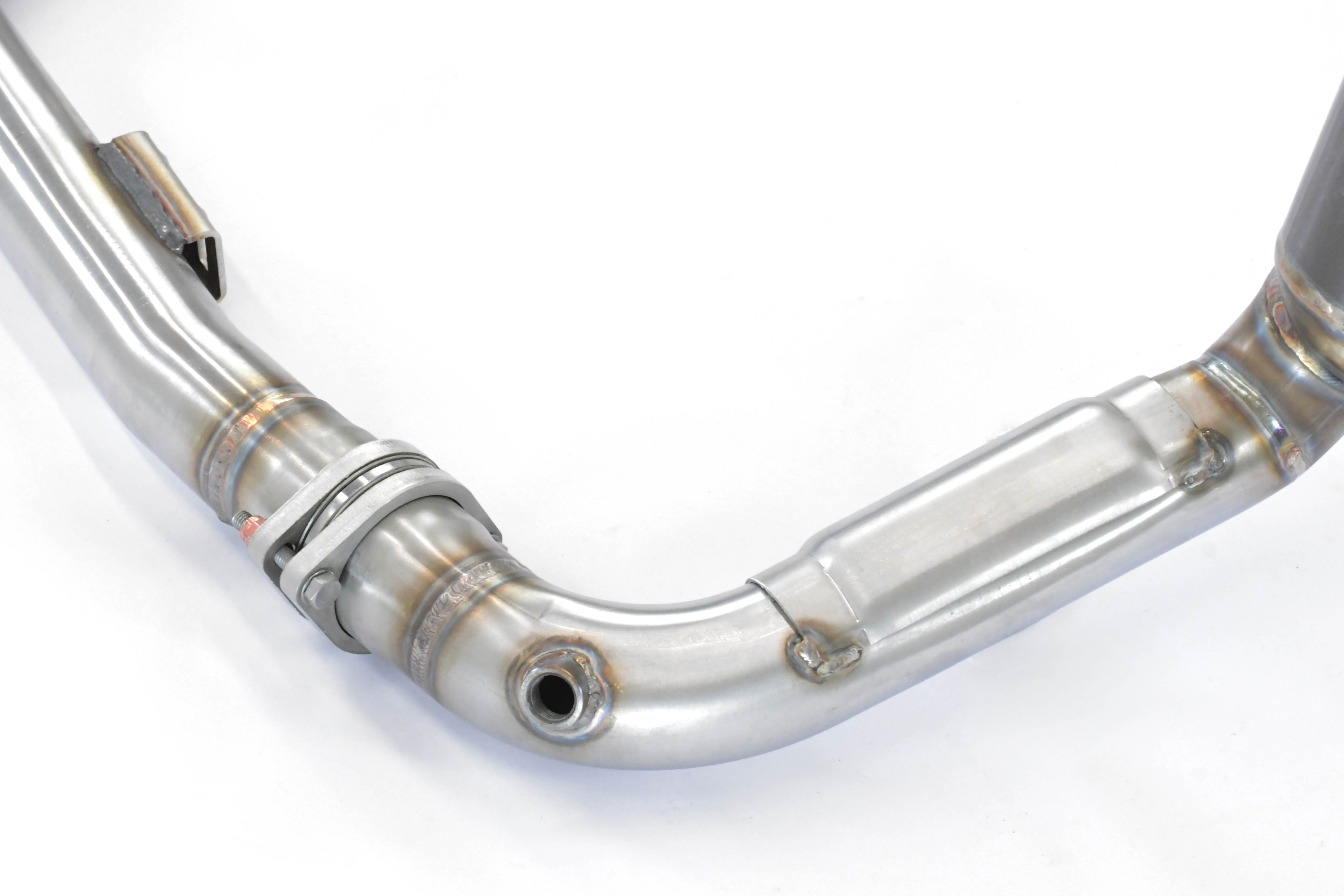 Downpipe Links + Vorderrohr + Primär Sport Metallkatalysator 