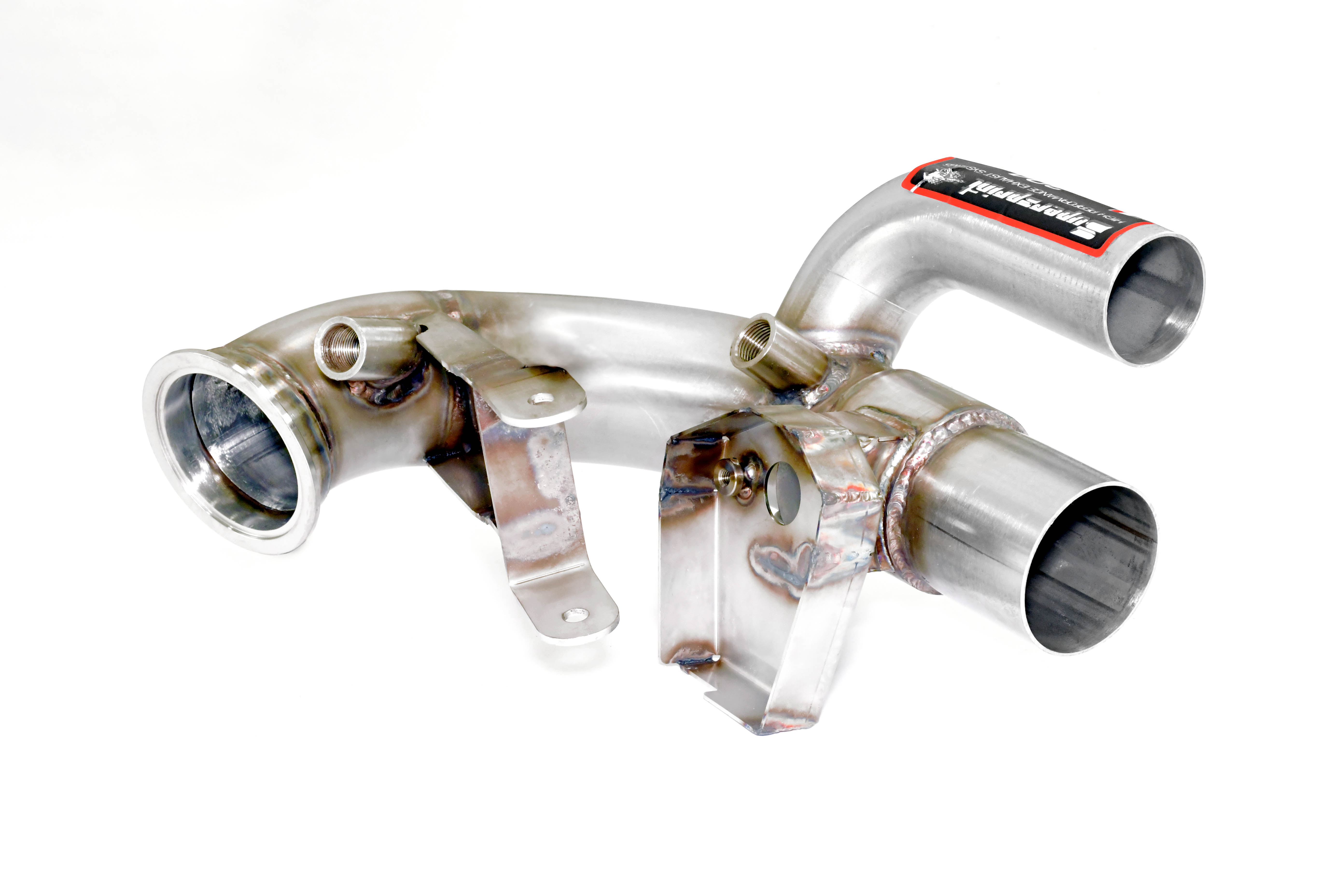 Front pipes kit Right - Left (Replaces catalytic converter + GPF) with valve
