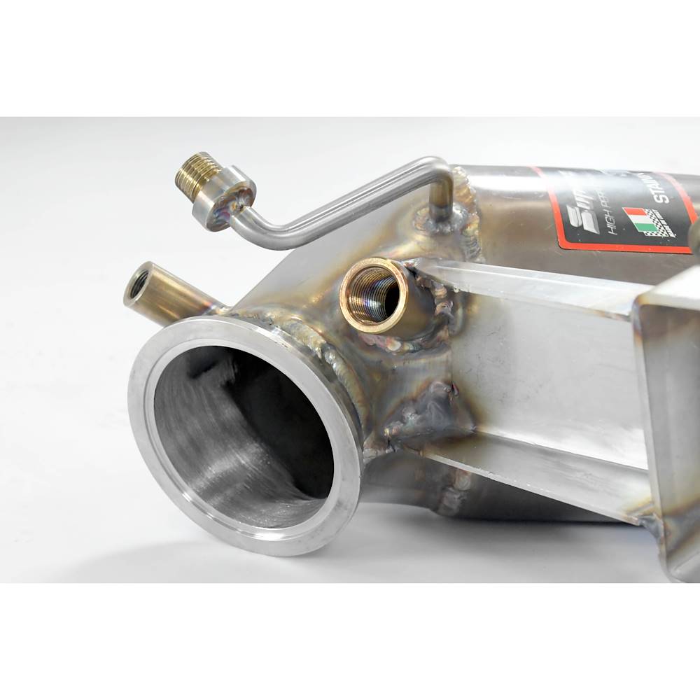 Front Metallic catalytic converter Right - Left 100 CPSI with valve