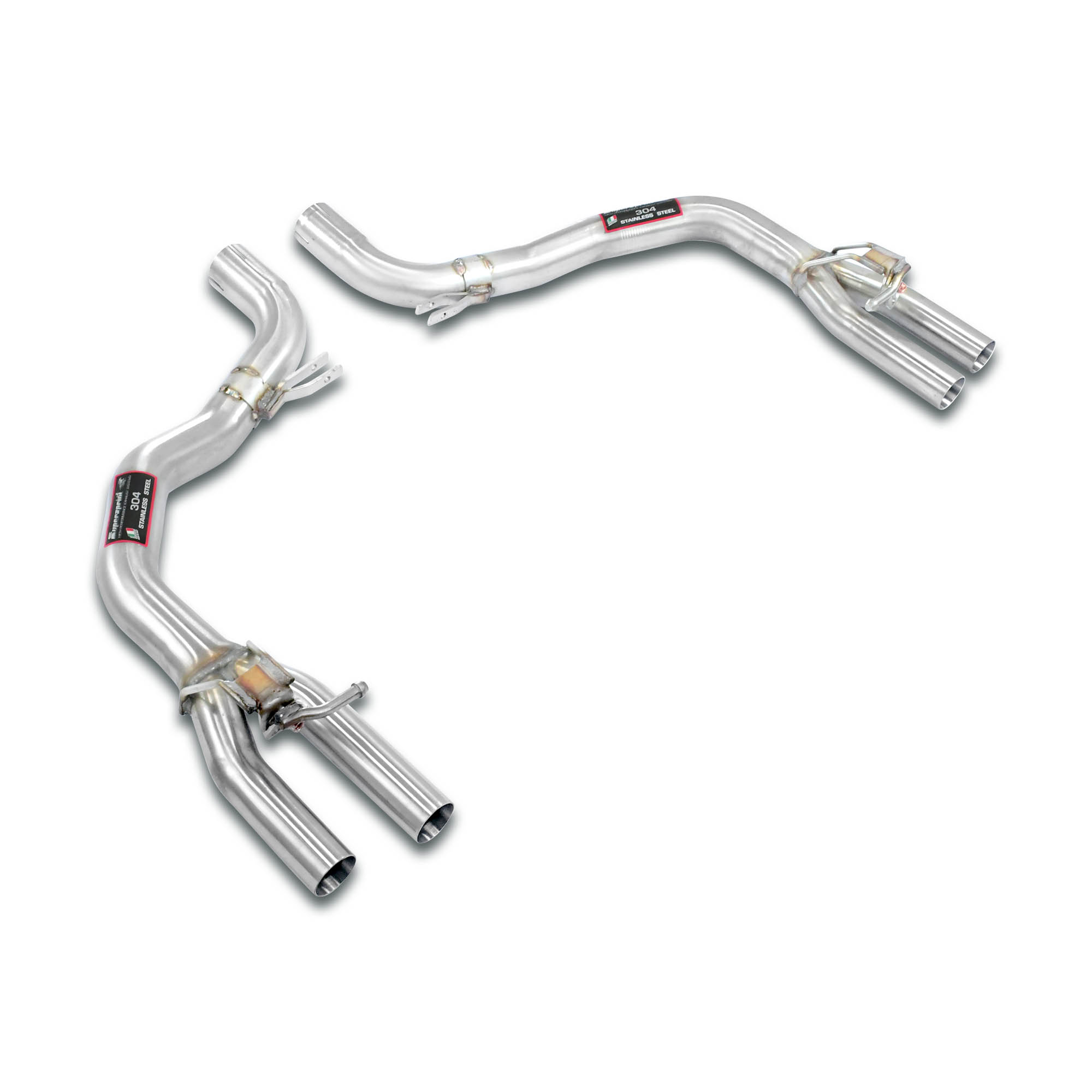Rear pipe kit Right - Left (Muffler delete)