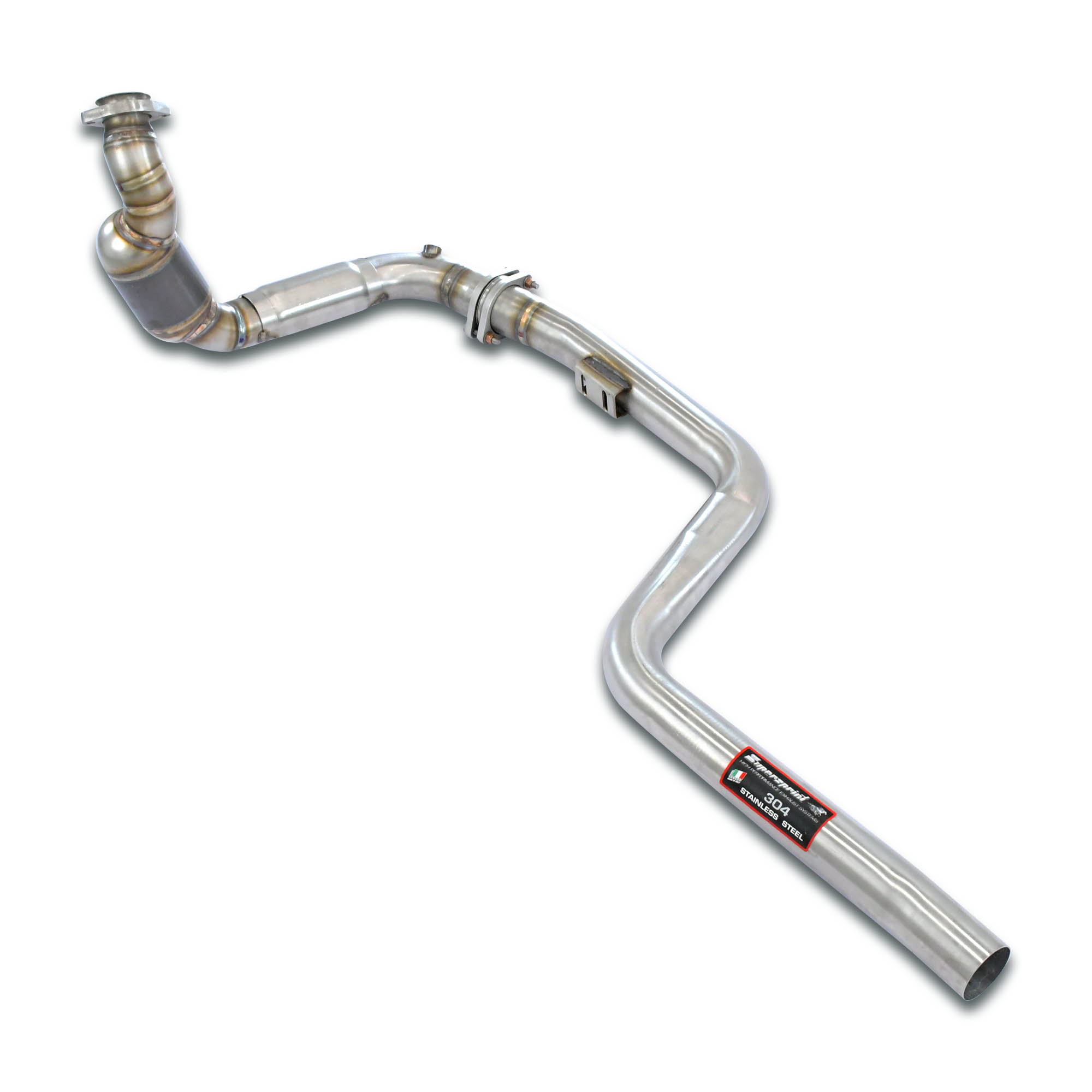 Downpipe Sinistro + tubo anteriore + catalizzatore primario
