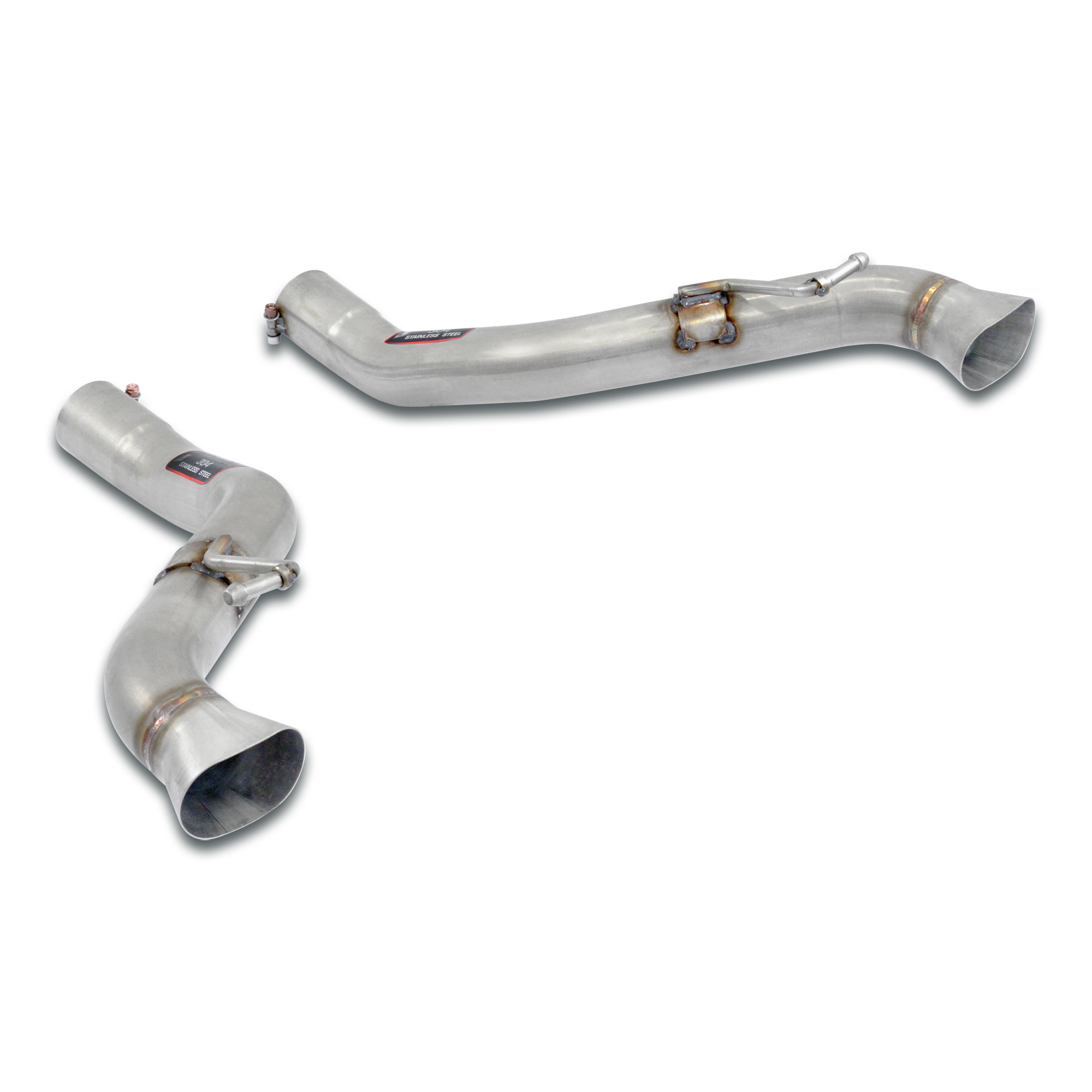 Rear pipe Right - Left (Muffler delete) For OEM diffusor 
