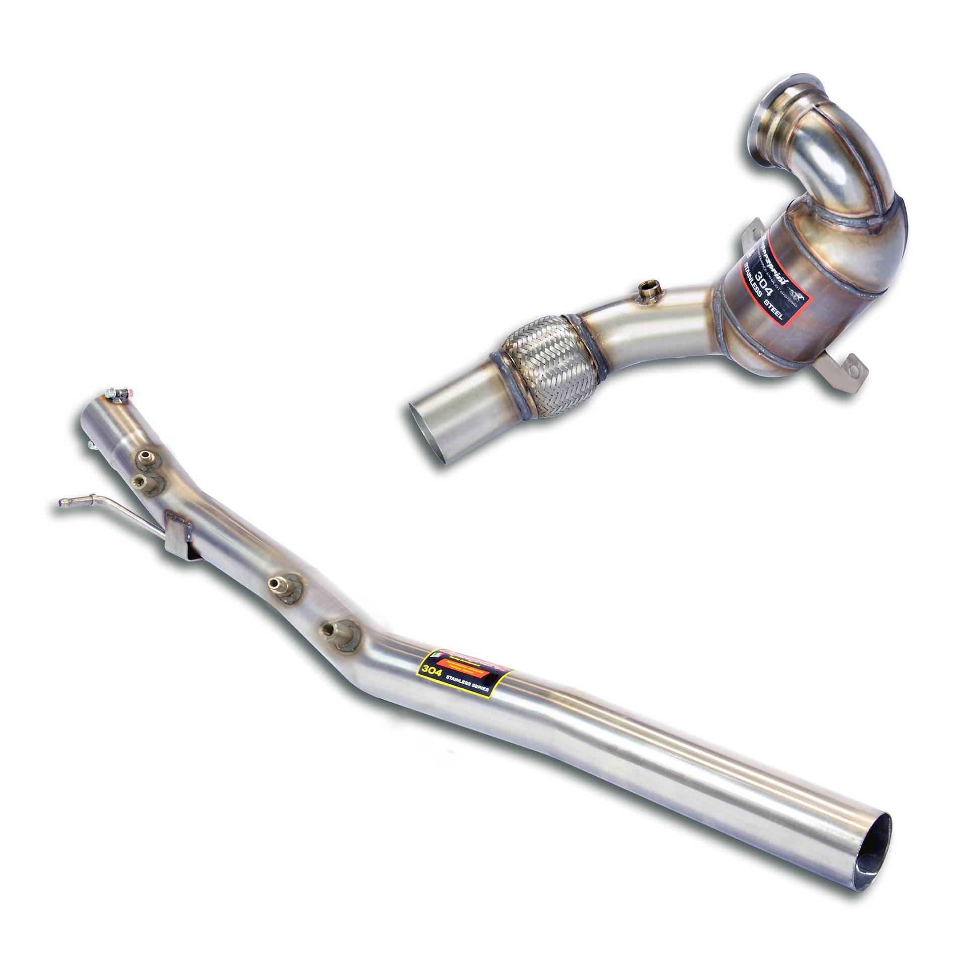 Turbo downpipe kit + Metallic 200 CPSI catalytic converter (Deletes GPF)