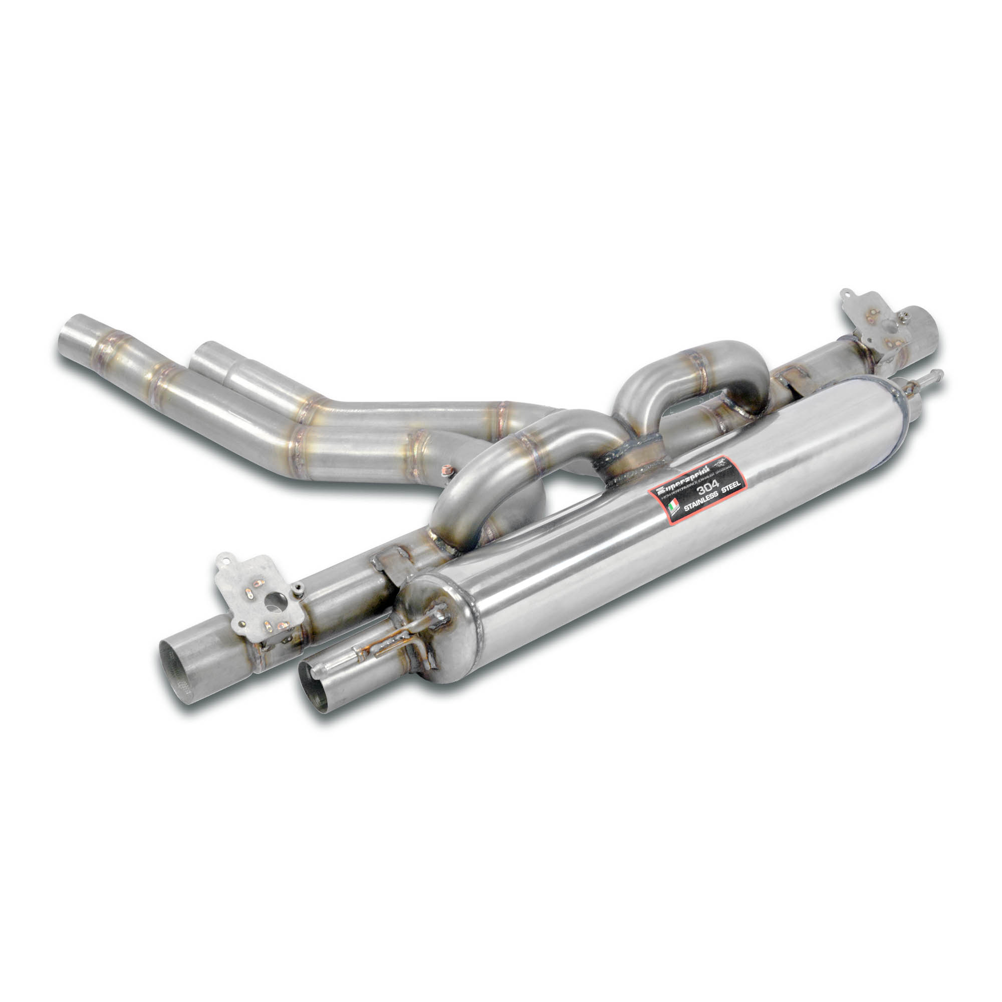 Rear exhaust with valves right - left