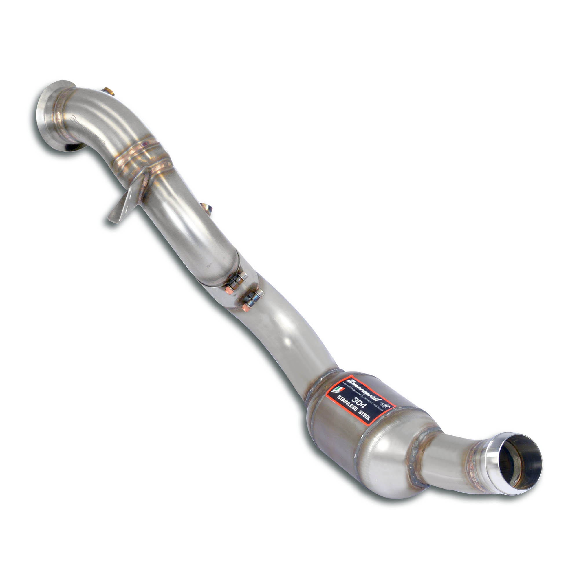 Downpipe Right + Metallic catalytic converter Deletes the primary catalytic