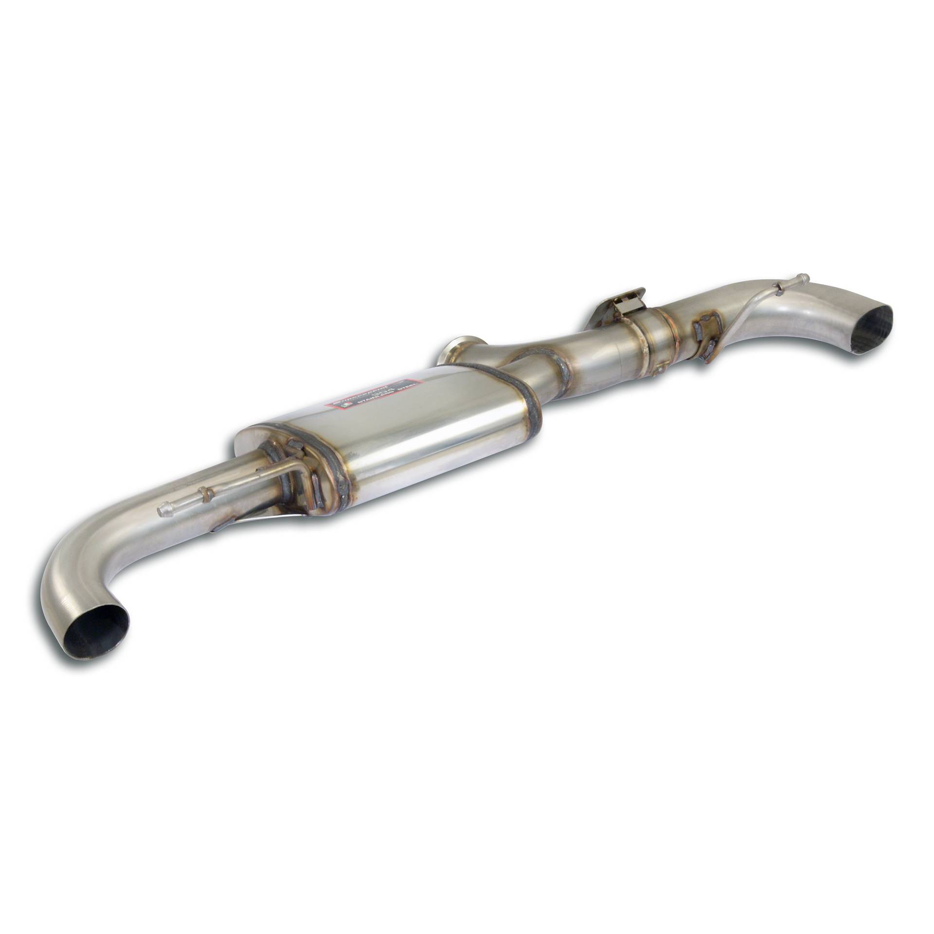 Dual Sound rear muffler right - left, with flap