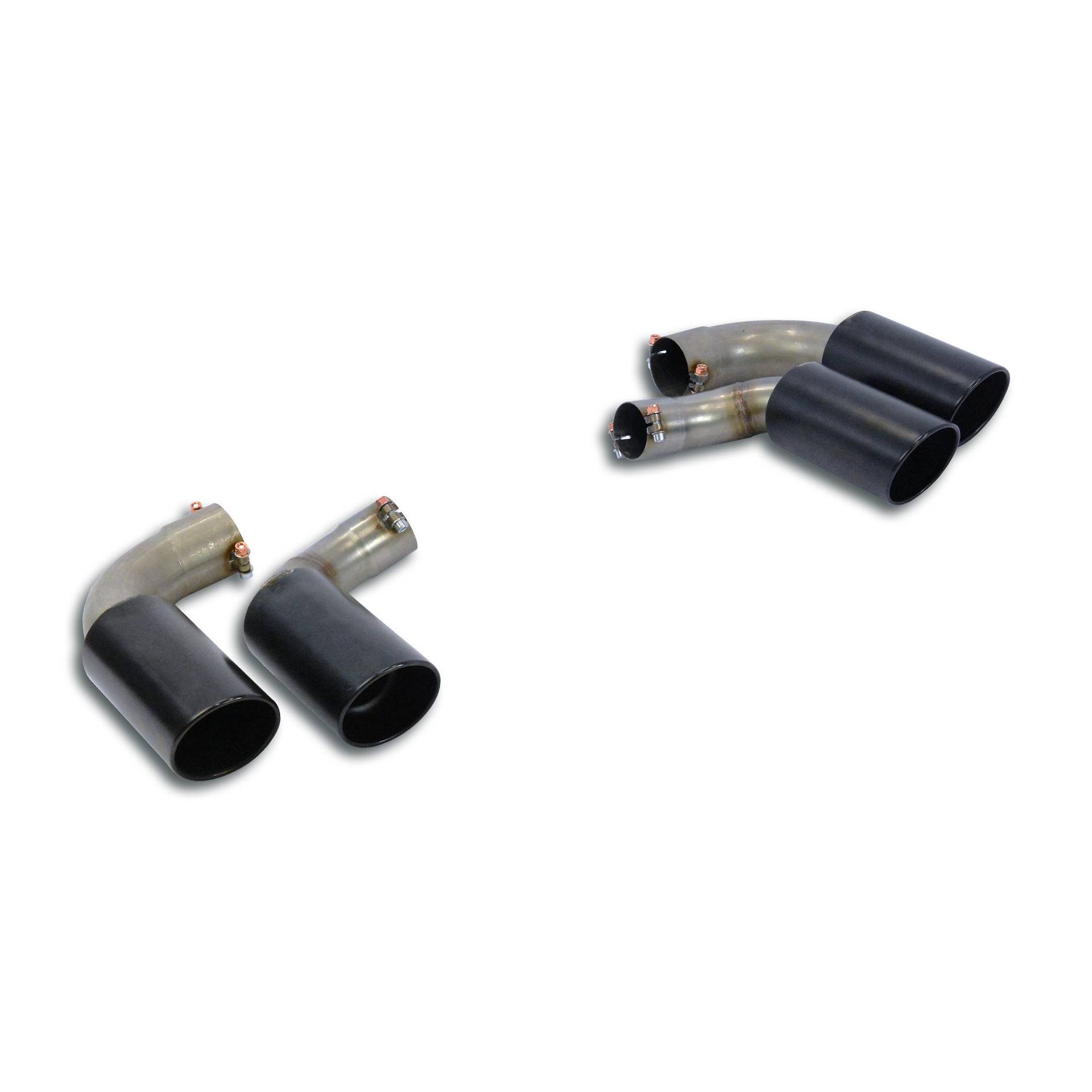 Endpipe kit Right 100x75 - Left 100x75 Gun Metal Grey