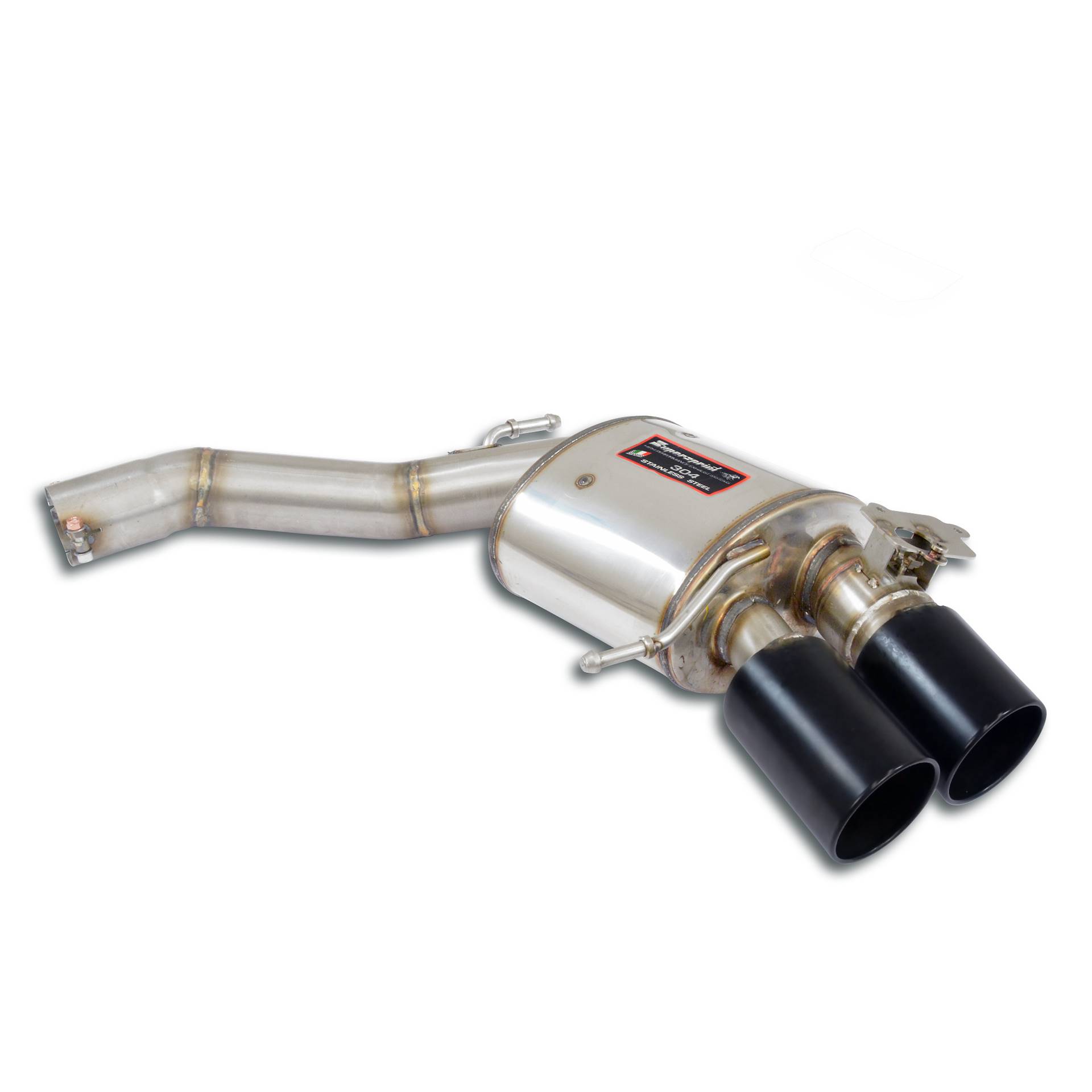 Rear exhaust Right 100x75 Gun Metal Grey