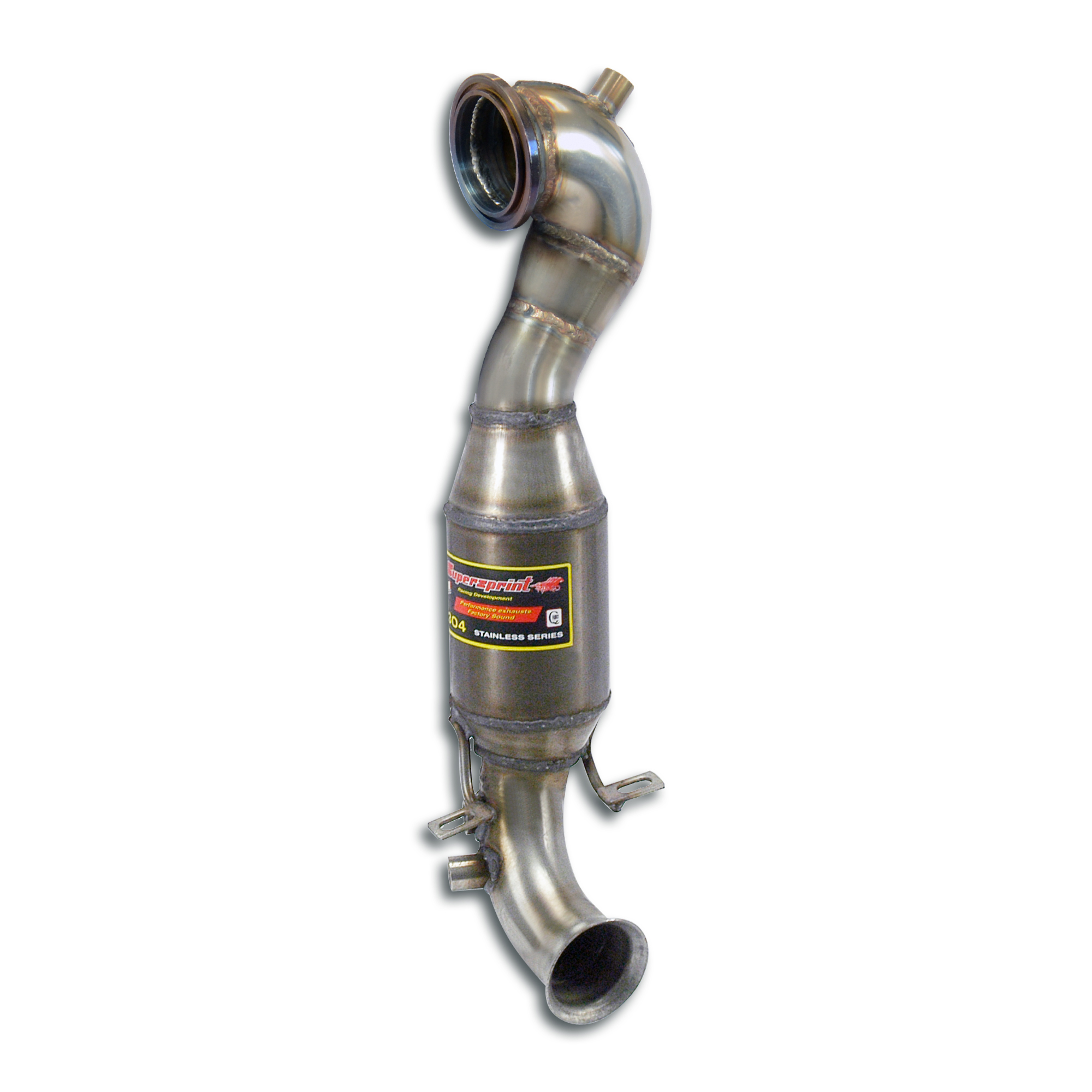 Downpipe with Metallic catalytic converter 