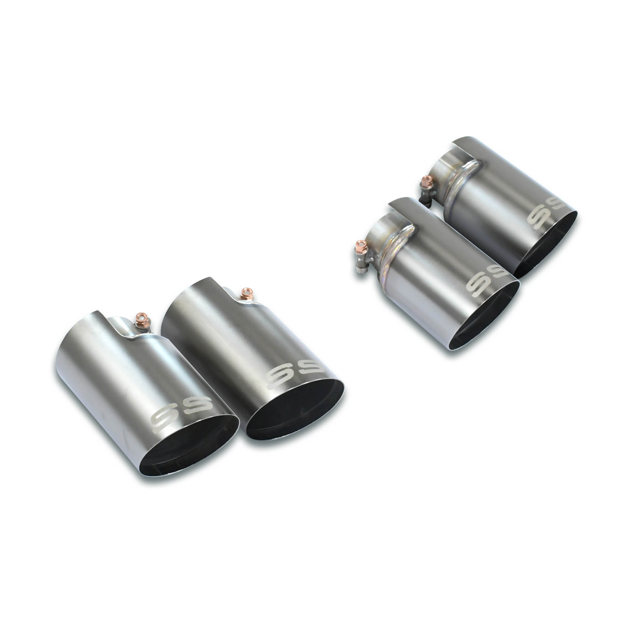 Endpipe kit Race-Gun Metal Grey Right OO100 - Left OO100