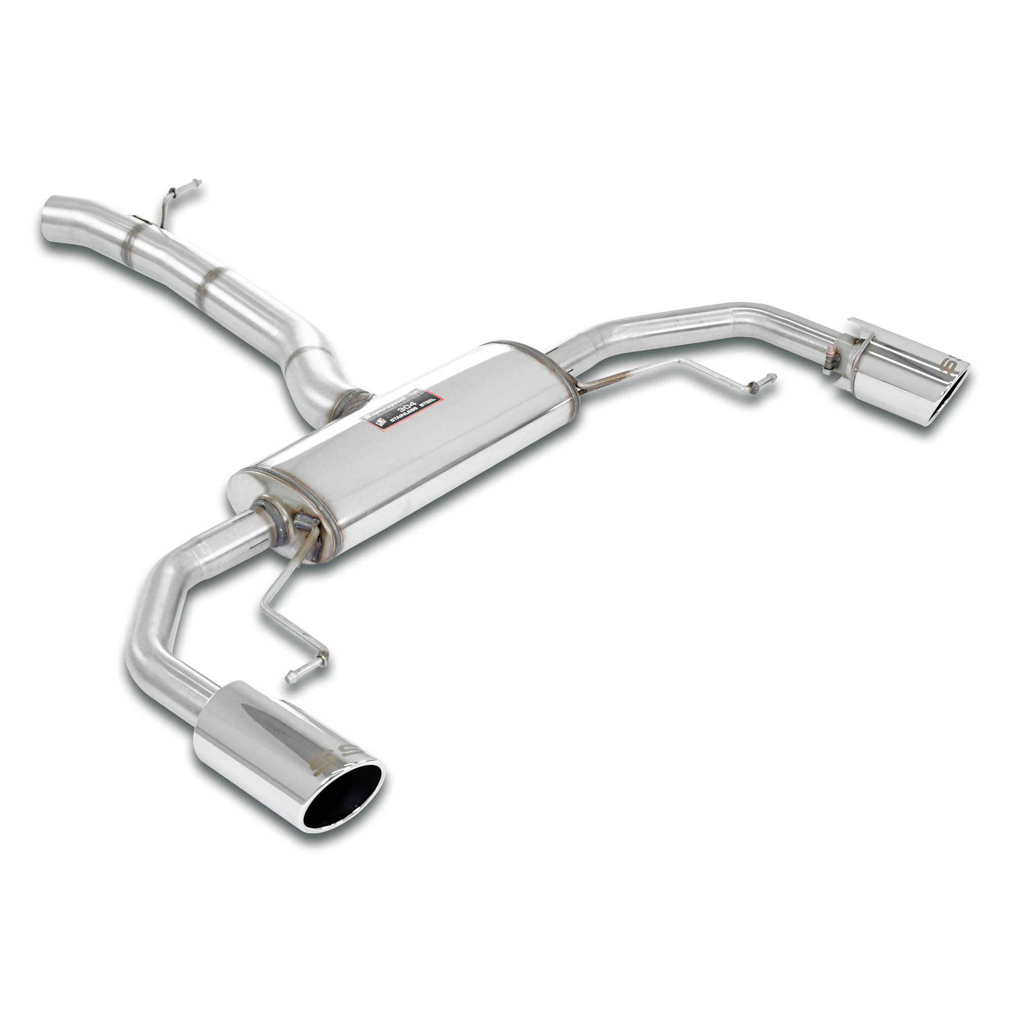 Connecting pipe + rear exhaust Right O100 - Left O100
