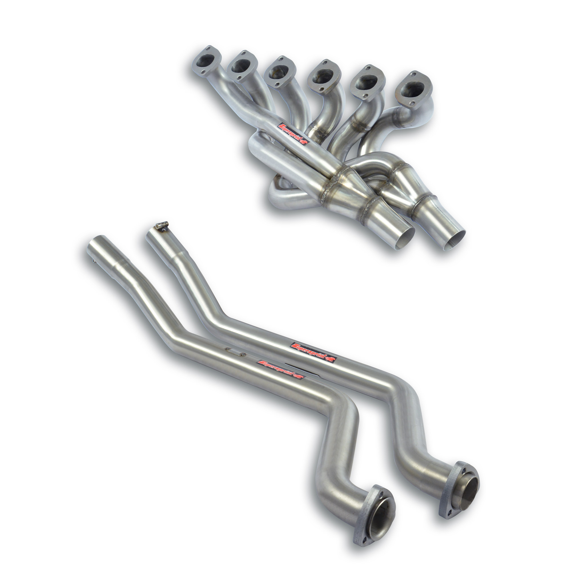 Manifold + connecting pipes 100% Stainless steel (Left Hand Drive) For the stock centre muffler