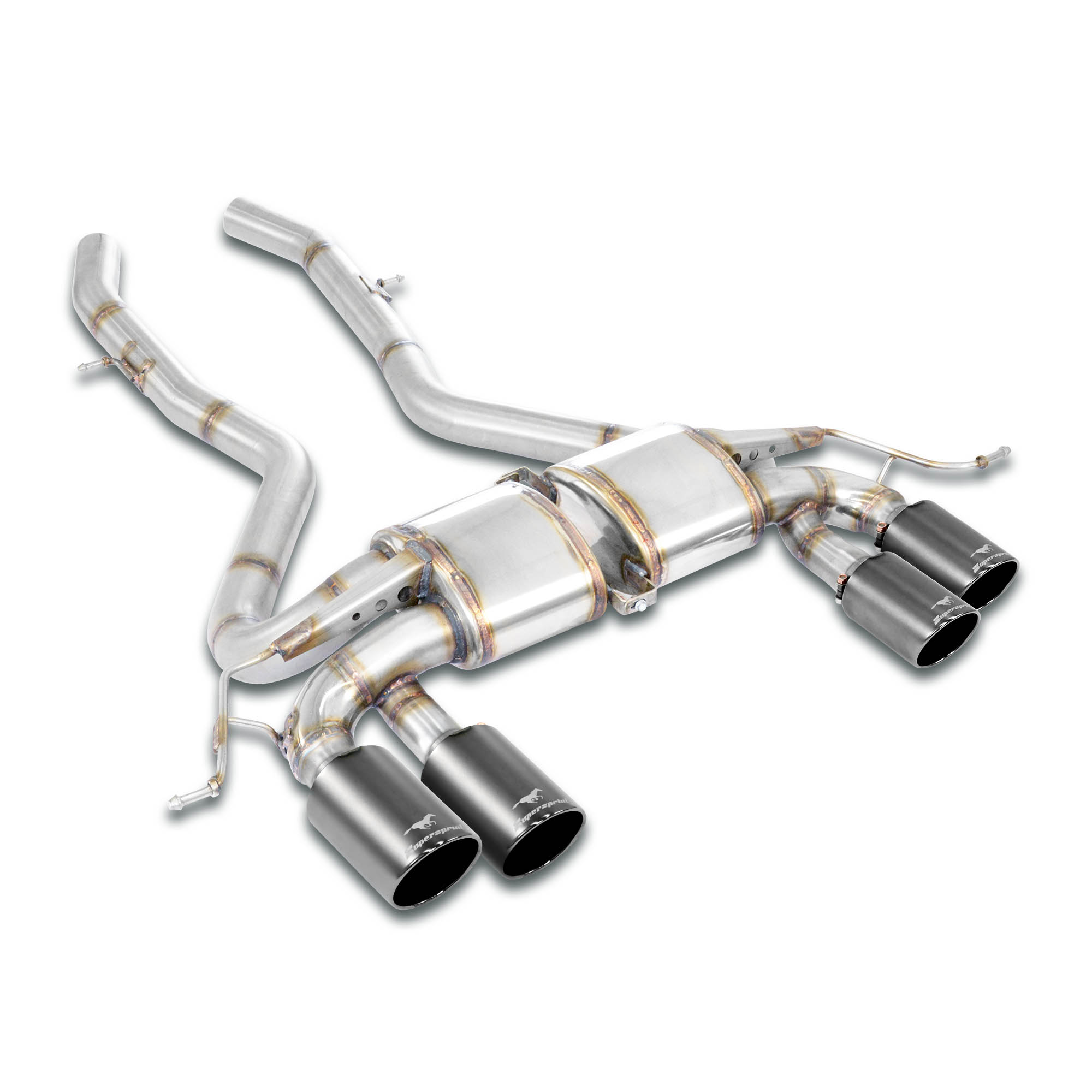 Rear exhaust Race Right OO100 + Left OO100 Gun Metal Grey