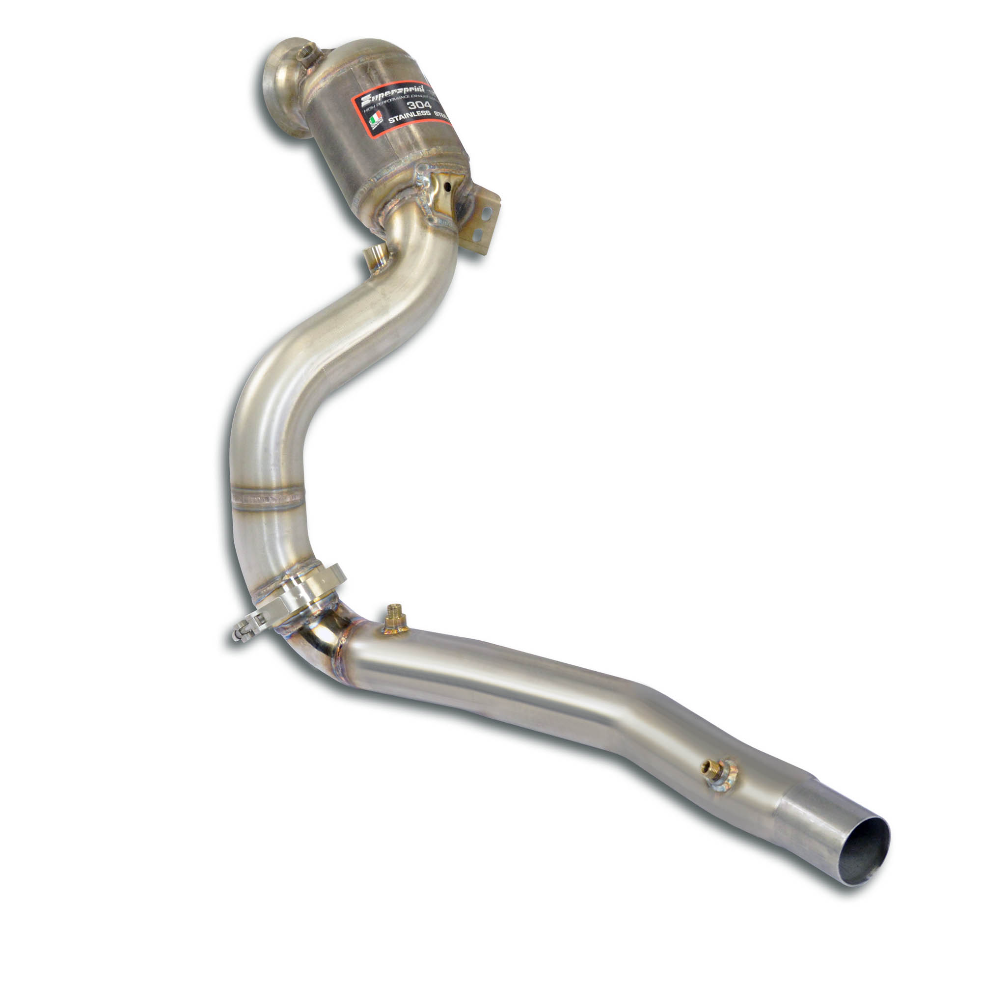 Downpipe Links + Sport Metall Pre-Katalysator<br>(Ersetzen 2°Katalysator) 