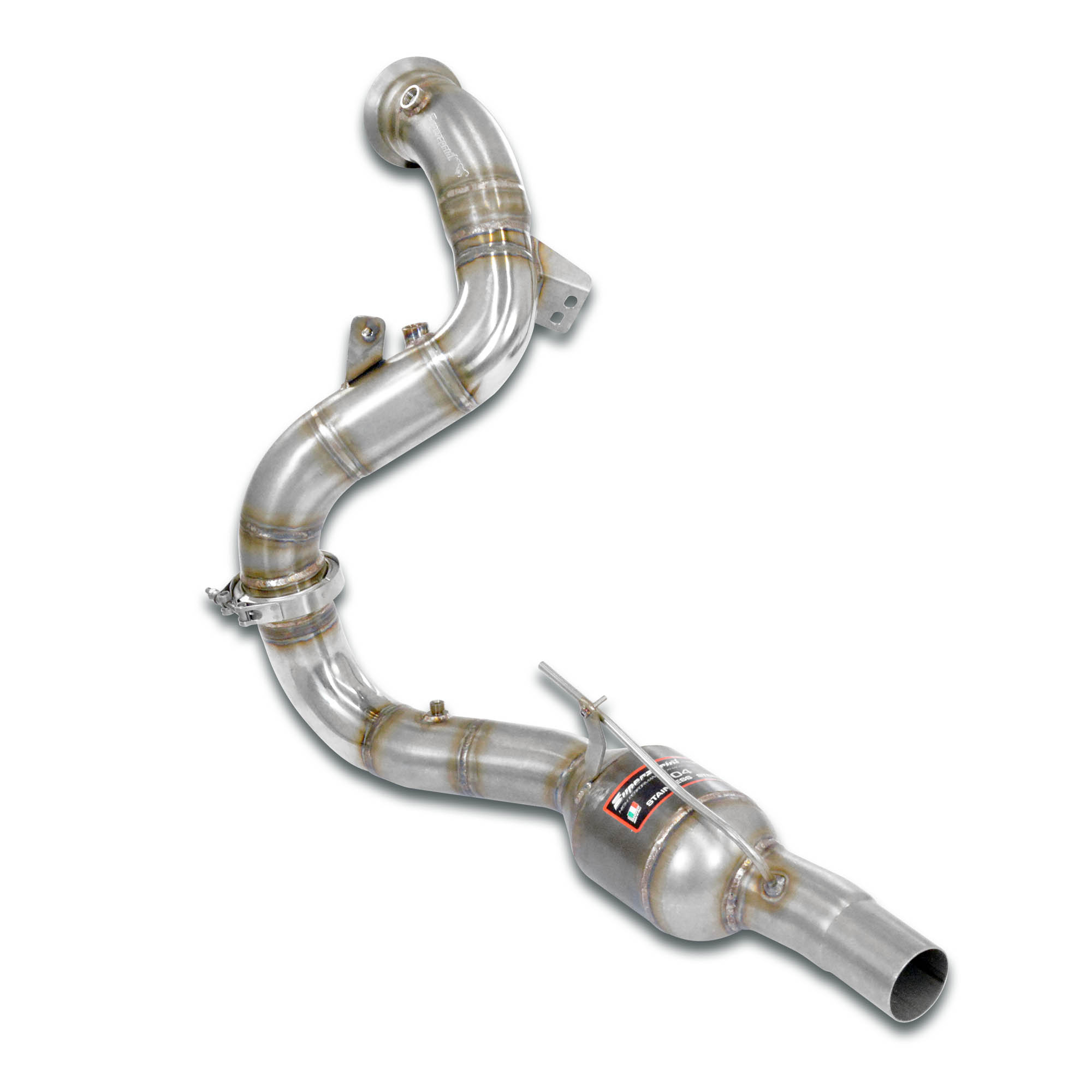 Downpipe Sinistro + catalizzatore metallico (Elimina pre-catalizzatore) 