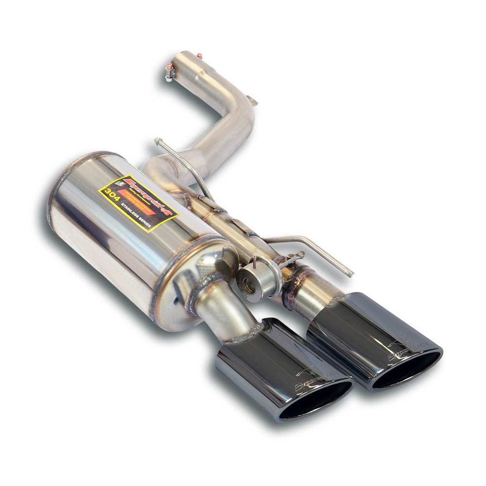 Rear exhaust Left Gun Metal Grey, with valve