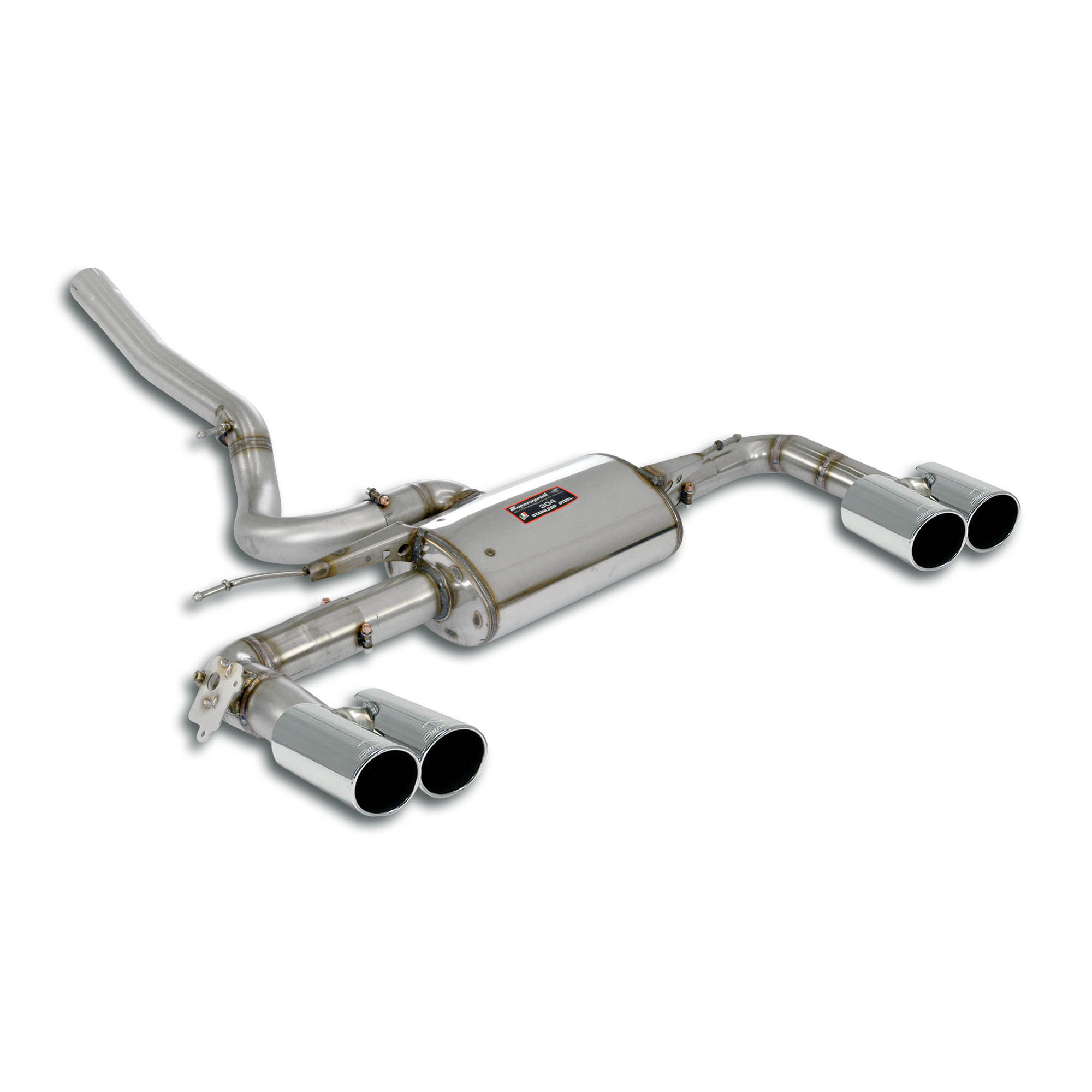 Rear exhaust right - left with valve, 4 endpipes O 90