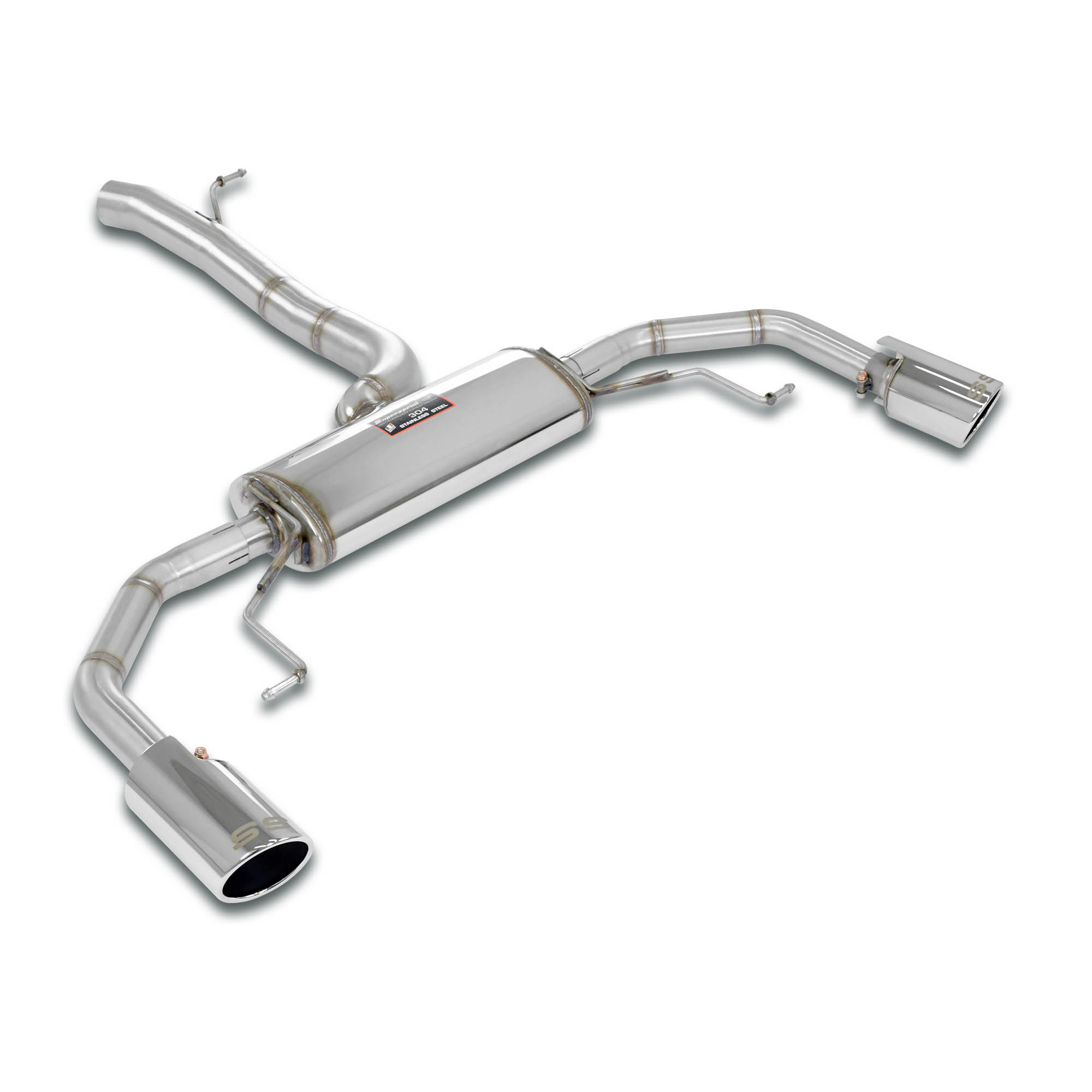 Connecting pipe + rear exhaust Right O100 - Left O100