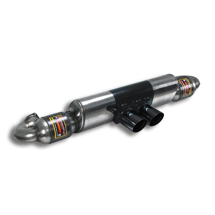 Metallic catalytic converter Right - Left + rear exhaust OO90 Gun Metal Grey