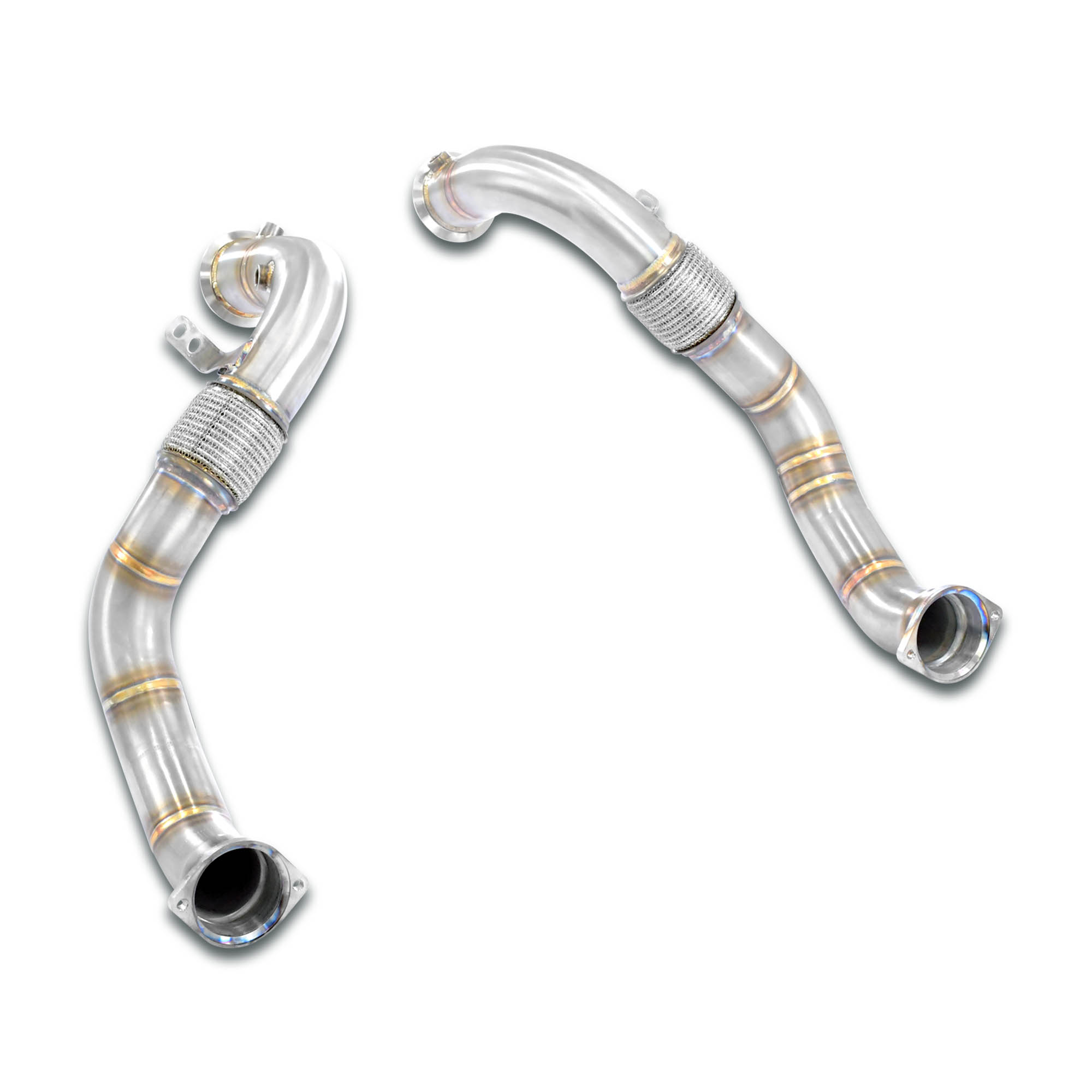 Kit tubi turbina Destro - Sinistro (sostituzione catalizzatore primario e secondario) Compatibile con catalizzatori terziari di serie