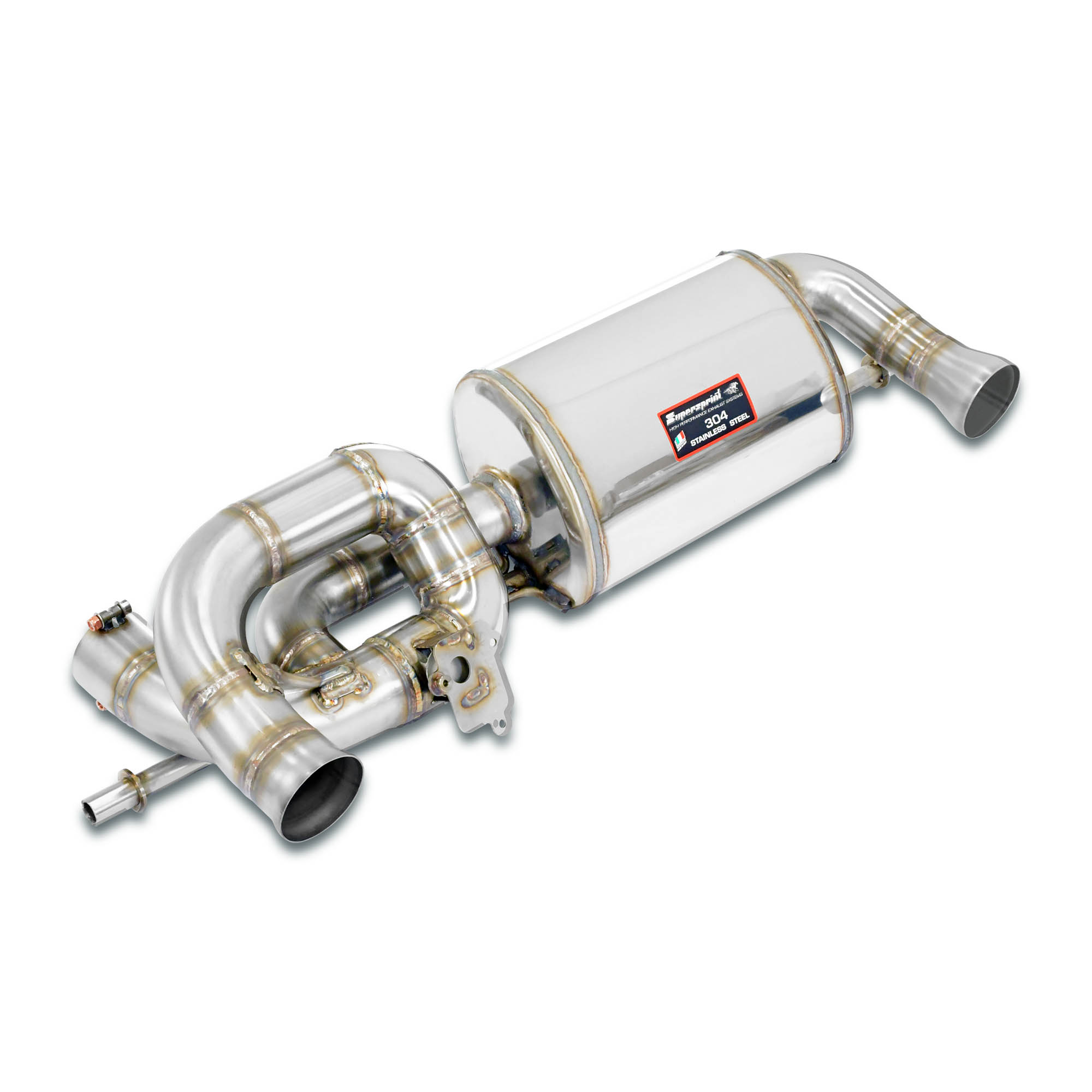 Rear exhaust Race right - left with valve