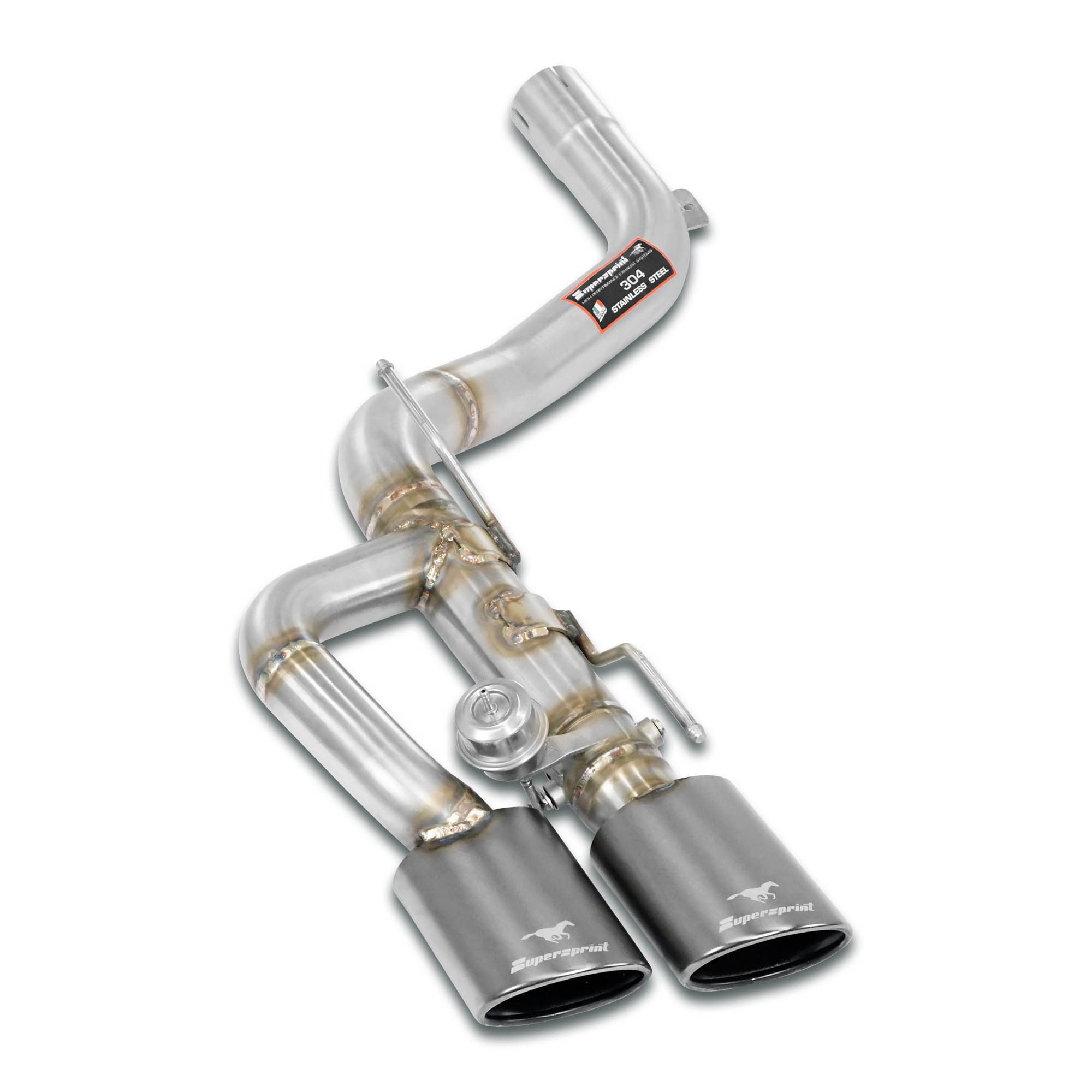 Rear pipe left Gun Metal Grey with valve