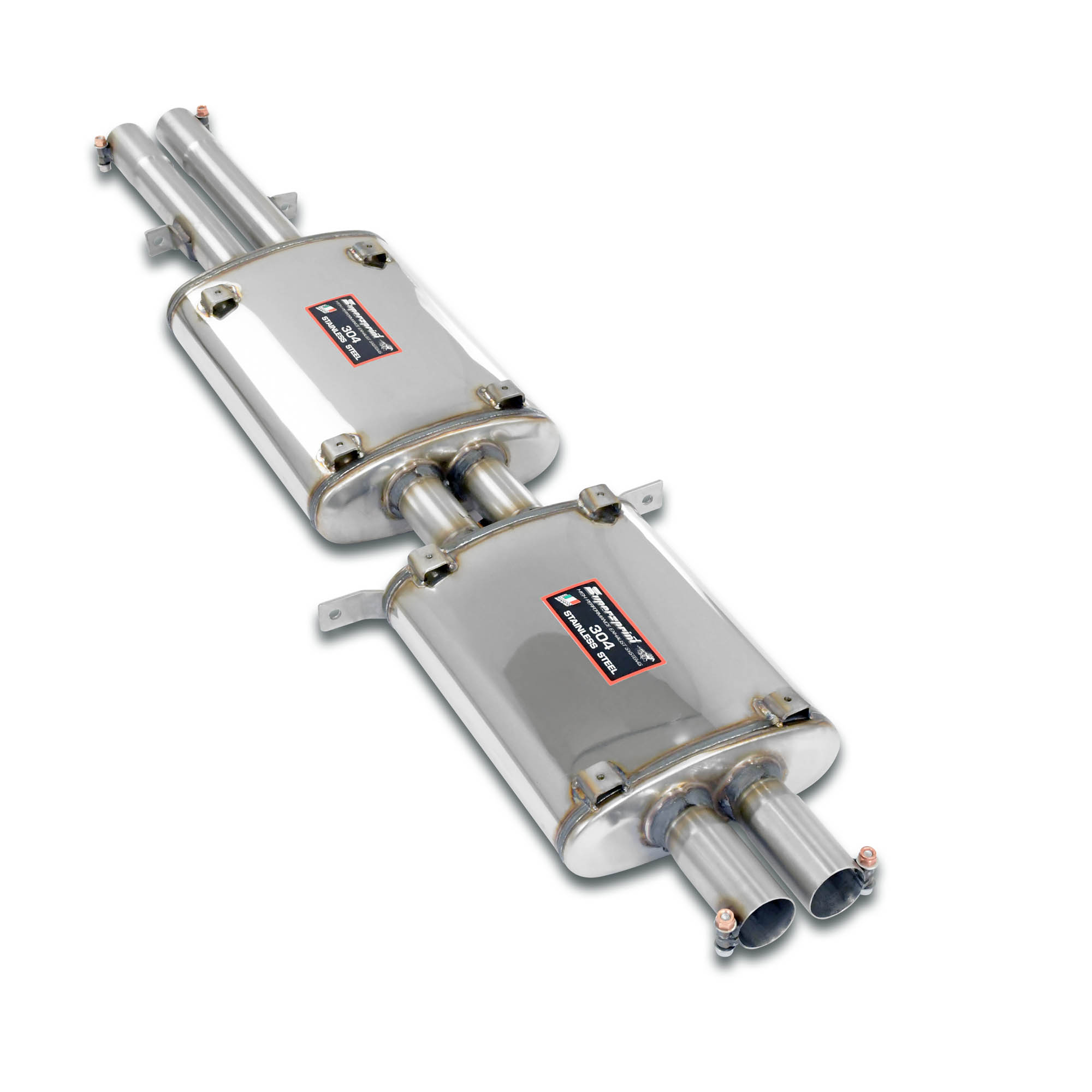 Vorschalldämpfer + Mittelschalldämpfer Links (2 Schalldämpfer)