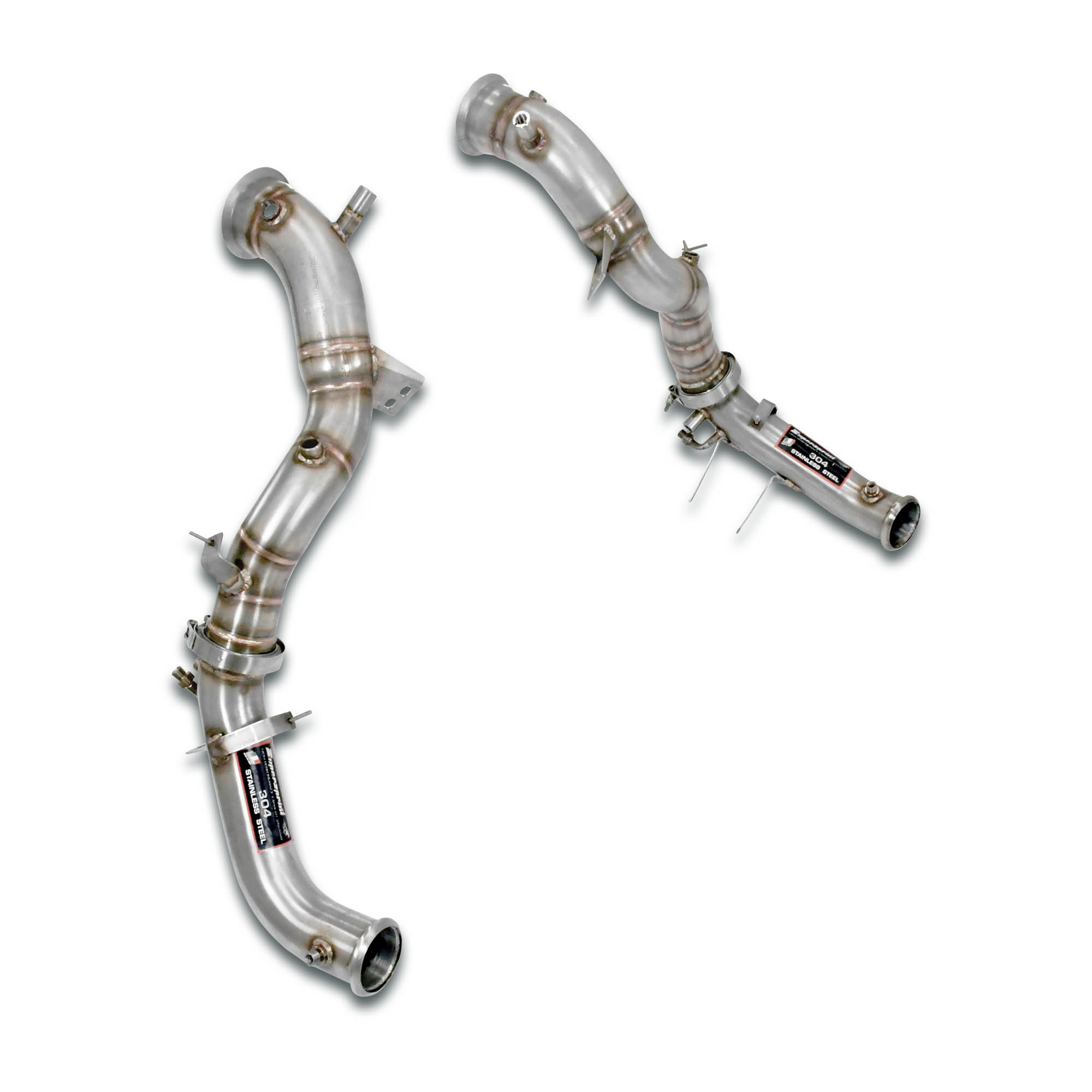 Downpipe kit Right + Left (Replaces catalytic converter + GPF) With bungs for the pressure sensor / EGT